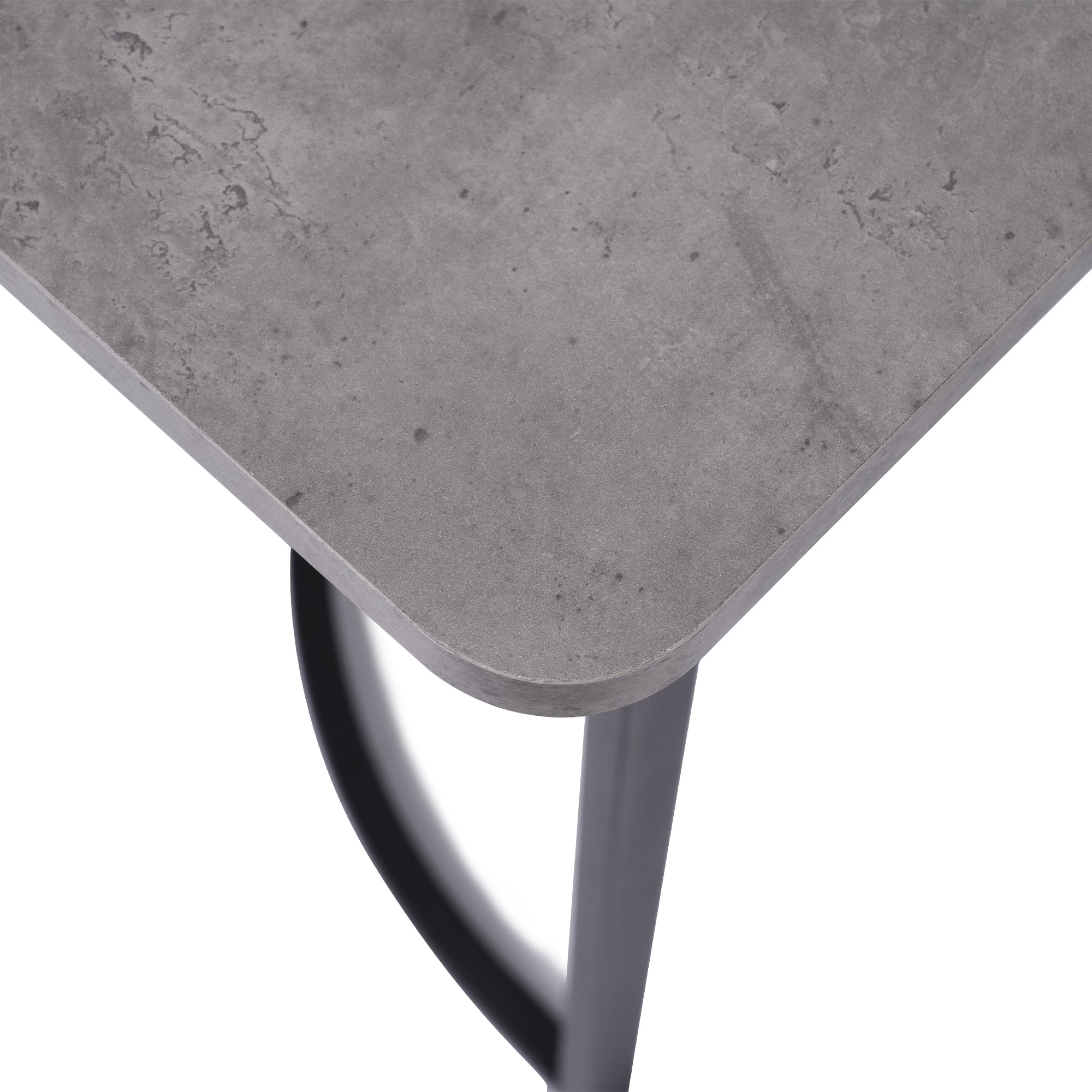 Logidon eettafel 140x80 cm grijs marmerpatroon verstelbare poten