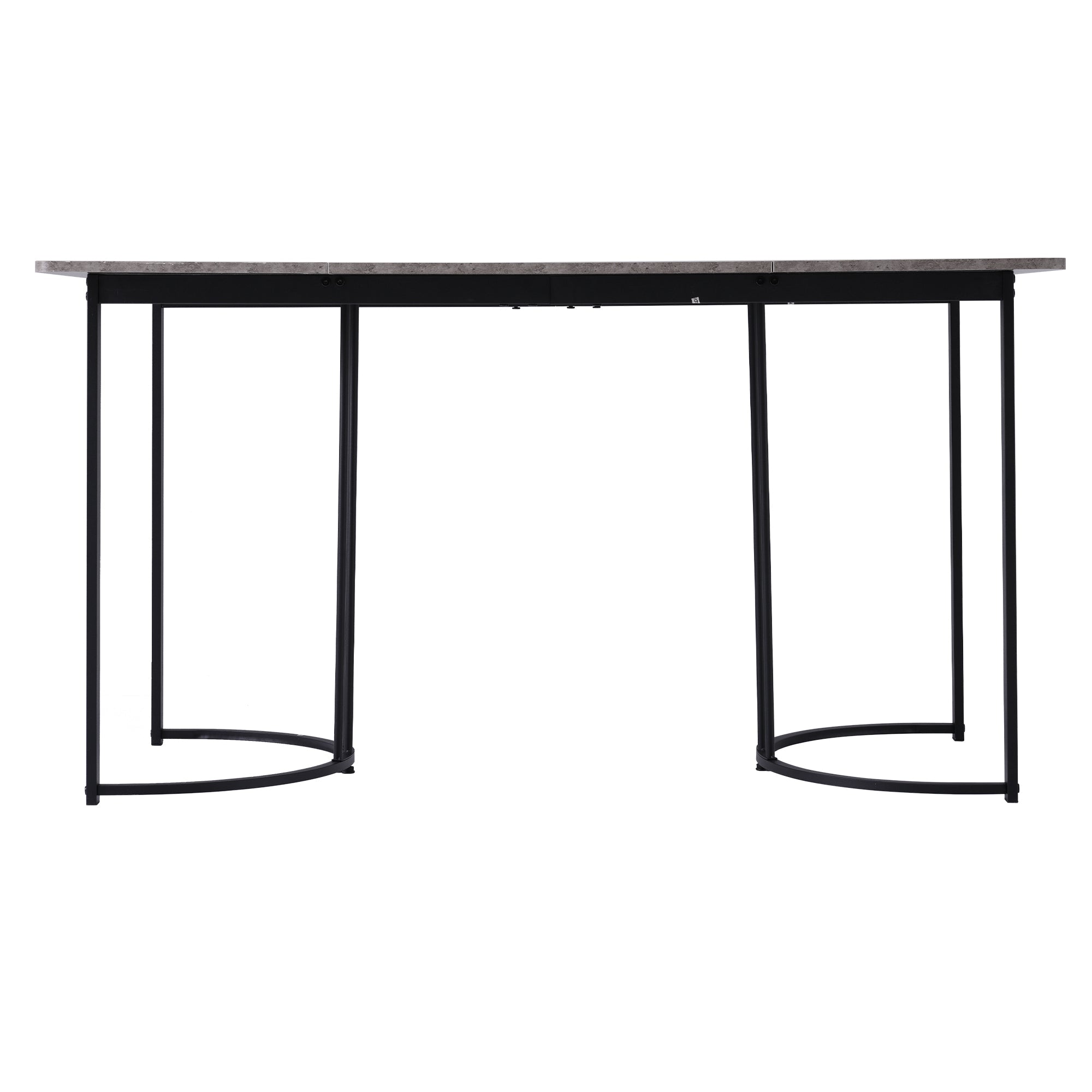 Logidon eettafel 140x80 cm grijs marmerpatroon verstelbare poten