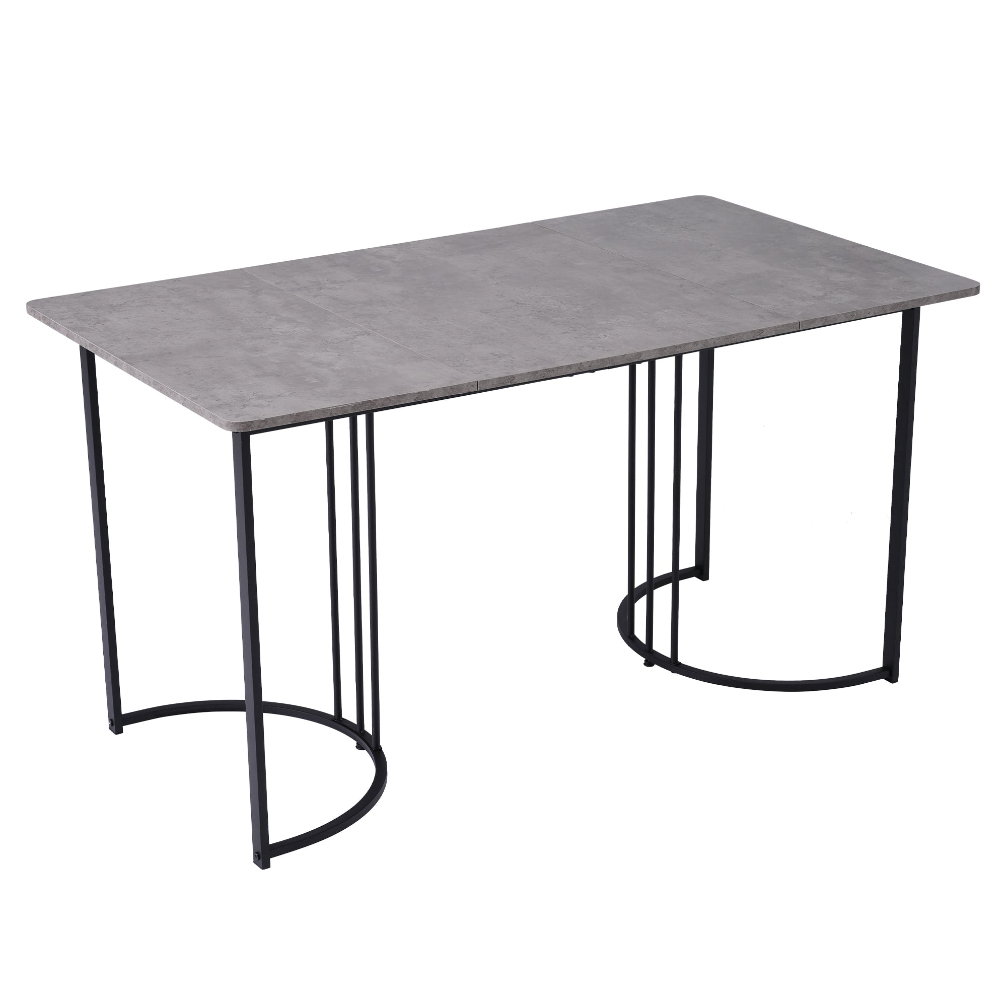 Logidon eettafel 140x80 cm grijs marmerpatroon verstelbare poten