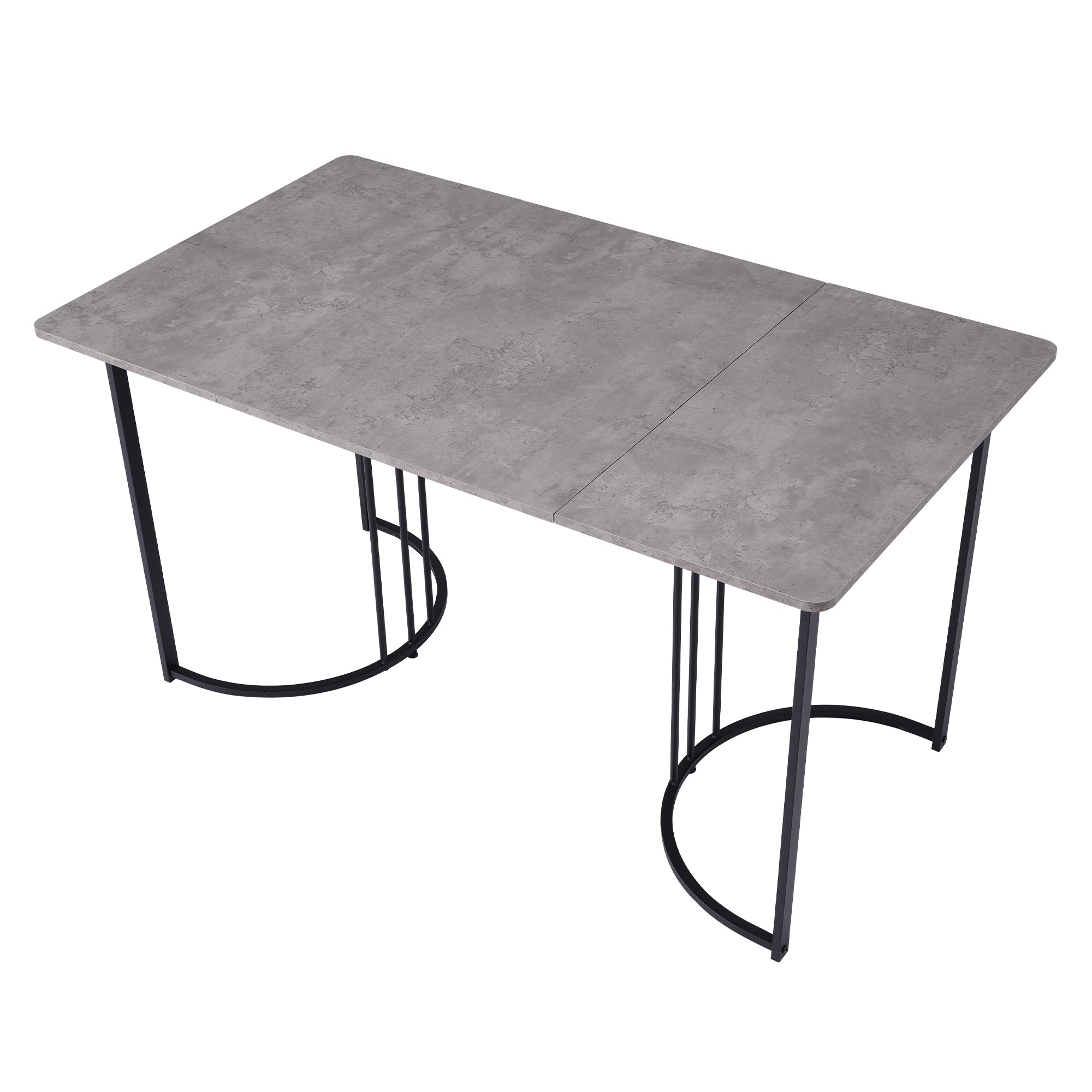 Logidon eettafel 140x80 cm grijs marmerpatroon verstelbare poten