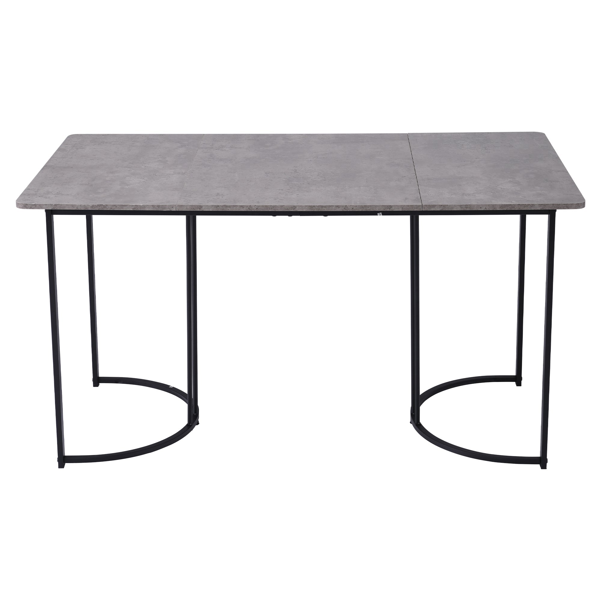 Logidon eettafel 140x80 cm grijs marmerpatroon verstelbare poten
