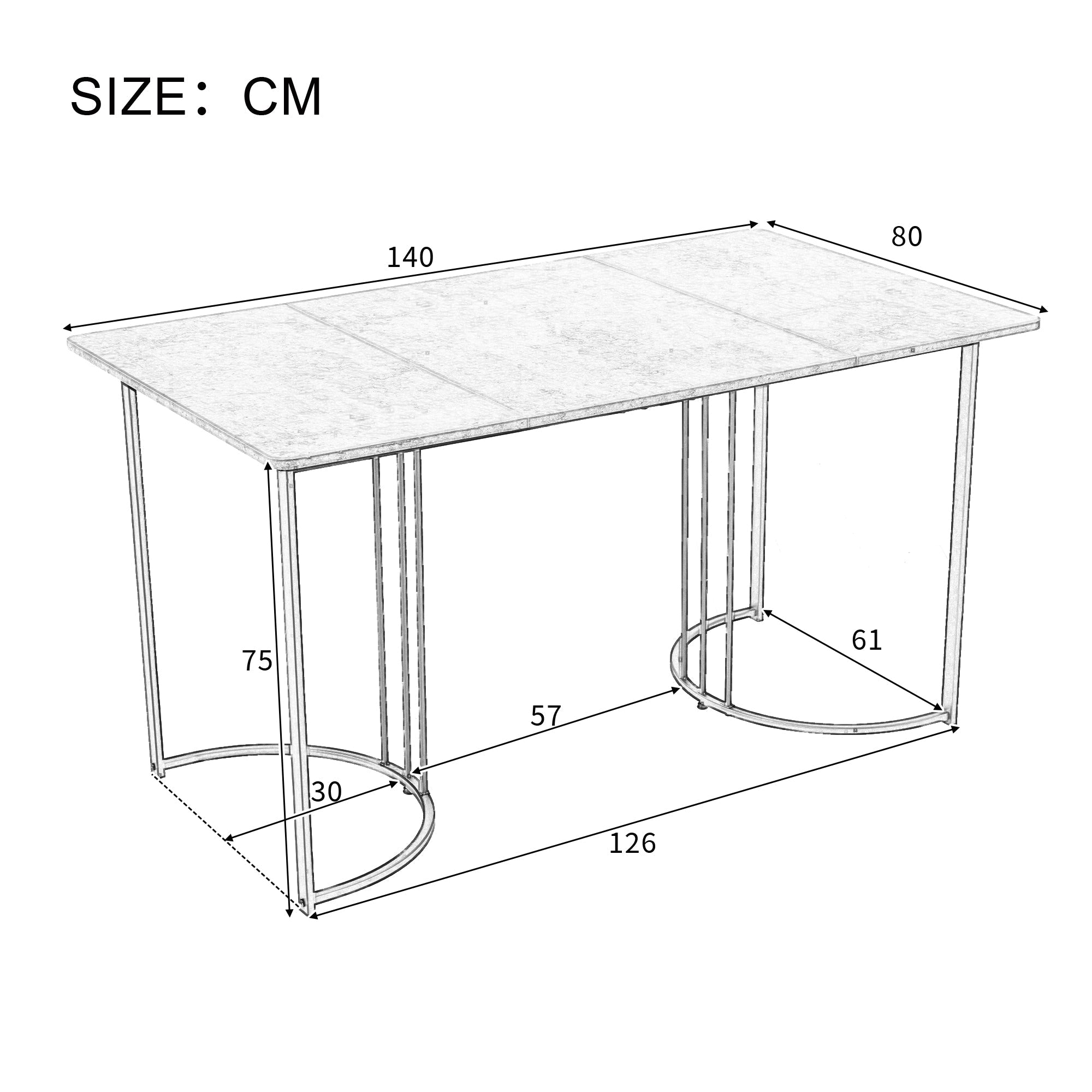 Logidon eetgroep 5-delige witte eettafel 140x80 donkergroene fluwelen stoelen