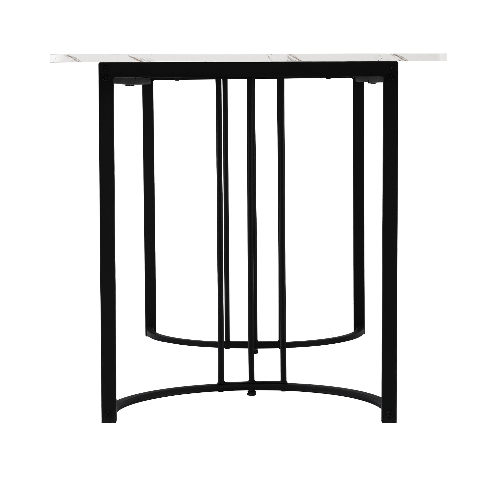 Logidon eettafel 140x80 cm marmerpatroon wit zwart metalen frame