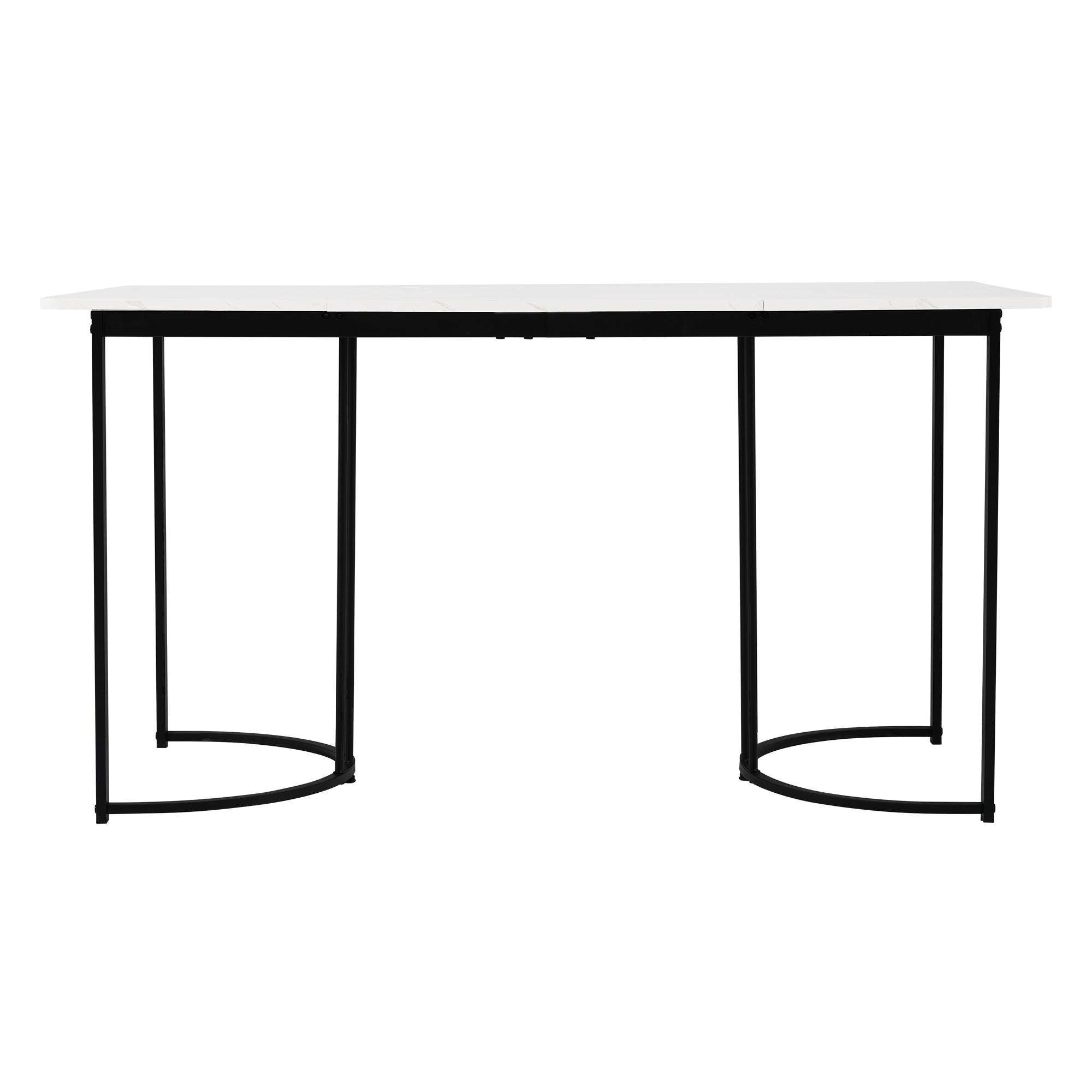 Logidon eettafel 140x80 cm marmerpatroon wit zwart metalen frame