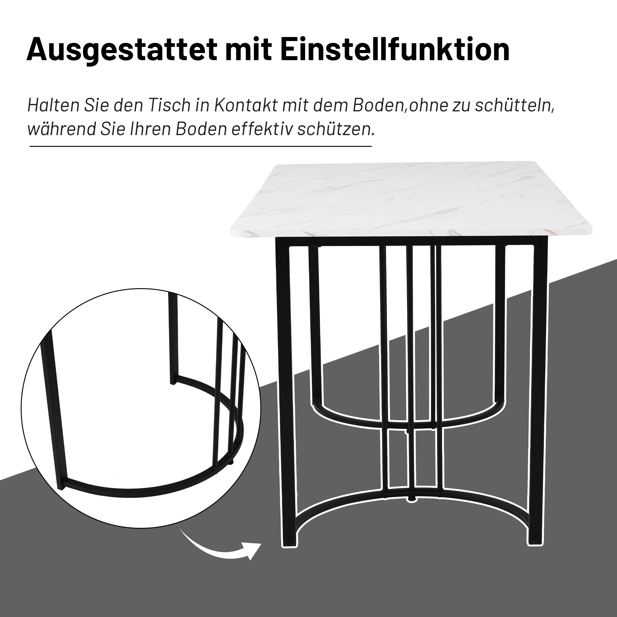 Logidon eettafel en stoelenset 5 stuks donkergrijze fluwelen stoelen metalen poten
