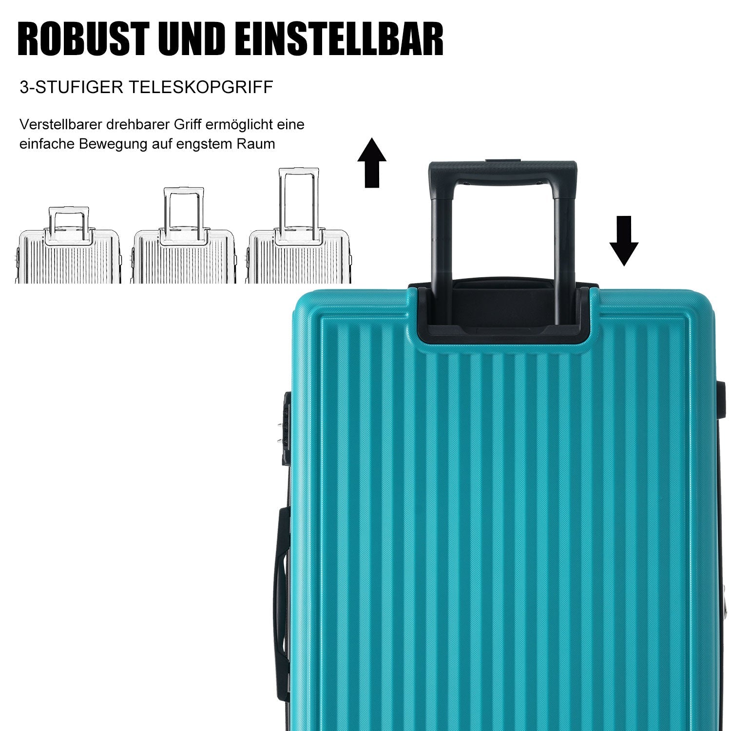 Logidon hardschalige koffer groen 50x35,5x22 cm 4 wielen TSA slot