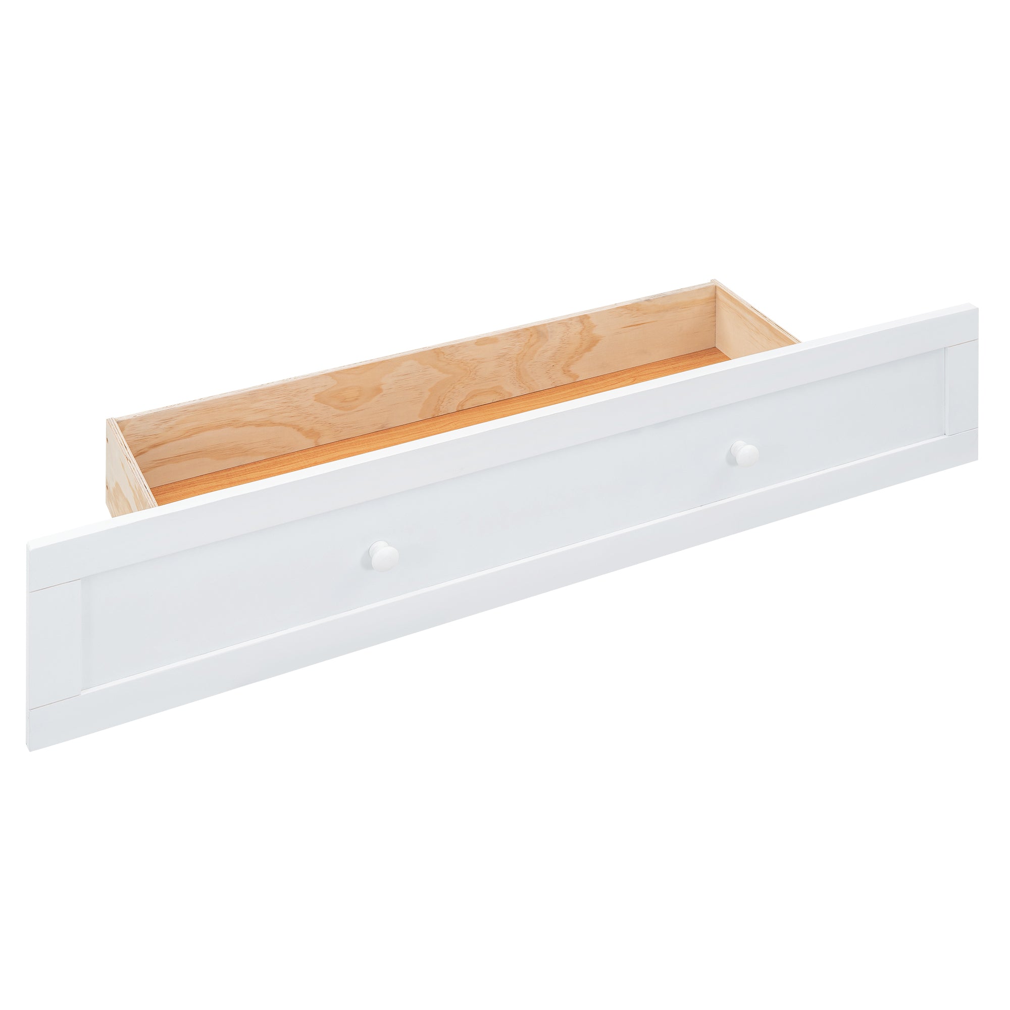 Logidon 140x200 opklapbed met lades en zijplank wit