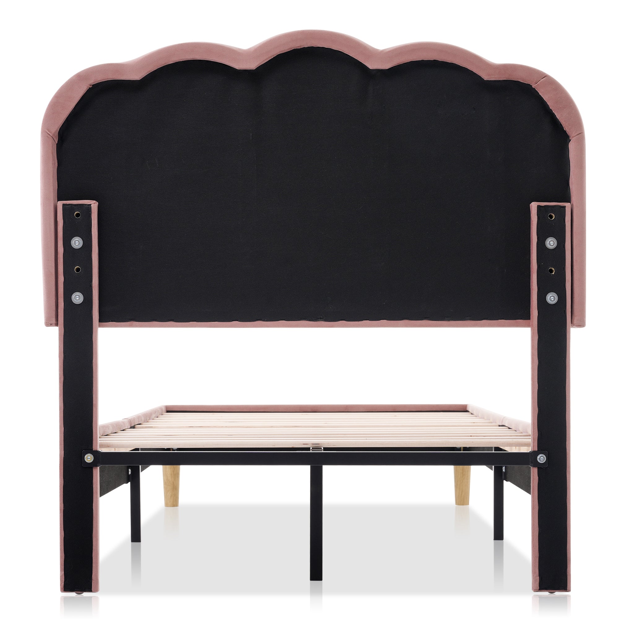 Logidon gestoffeerd bed LED 90x200 roze verstelbaar hoofdbord