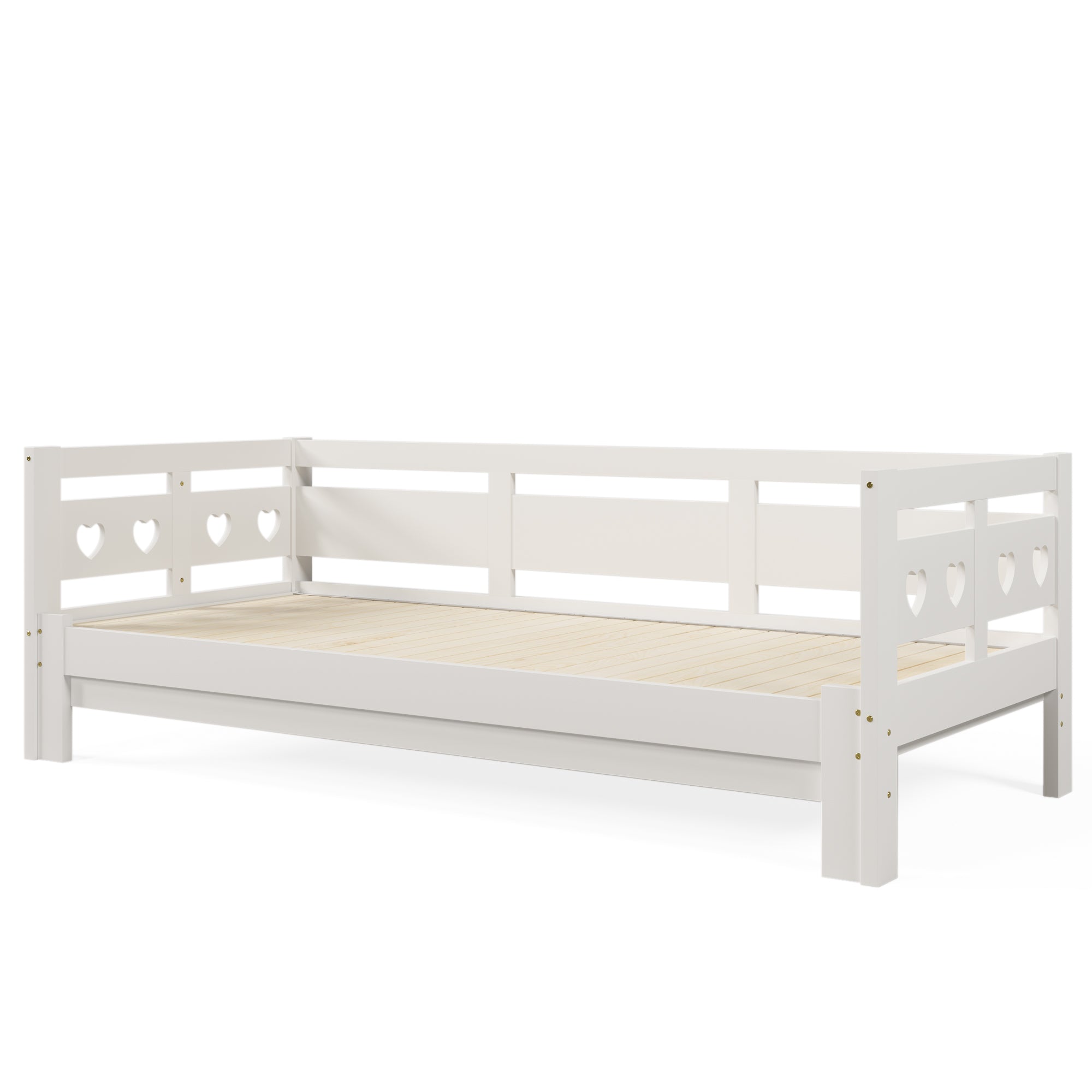 Logidon Eenpersoonsbed 90x190 Kinderen Uitschuifbaar Uitgebreid 180x190 Wit