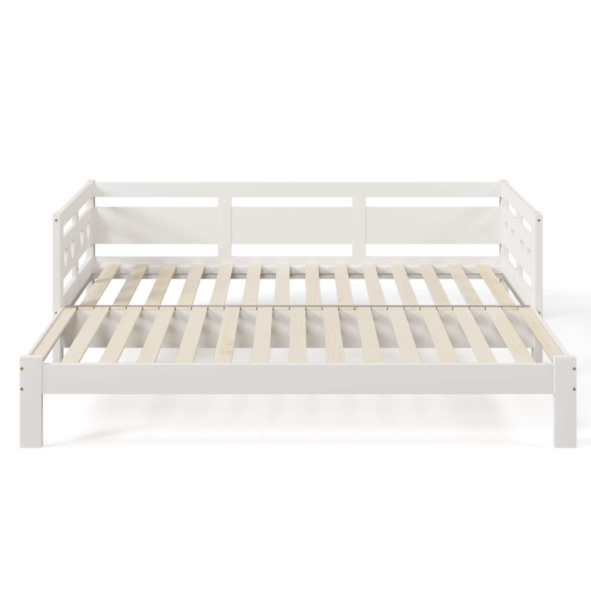 Logidon Eenpersoonsbed 90x190 Kinderen Uitschuifbaar Uitgebreid 180x190 Wit