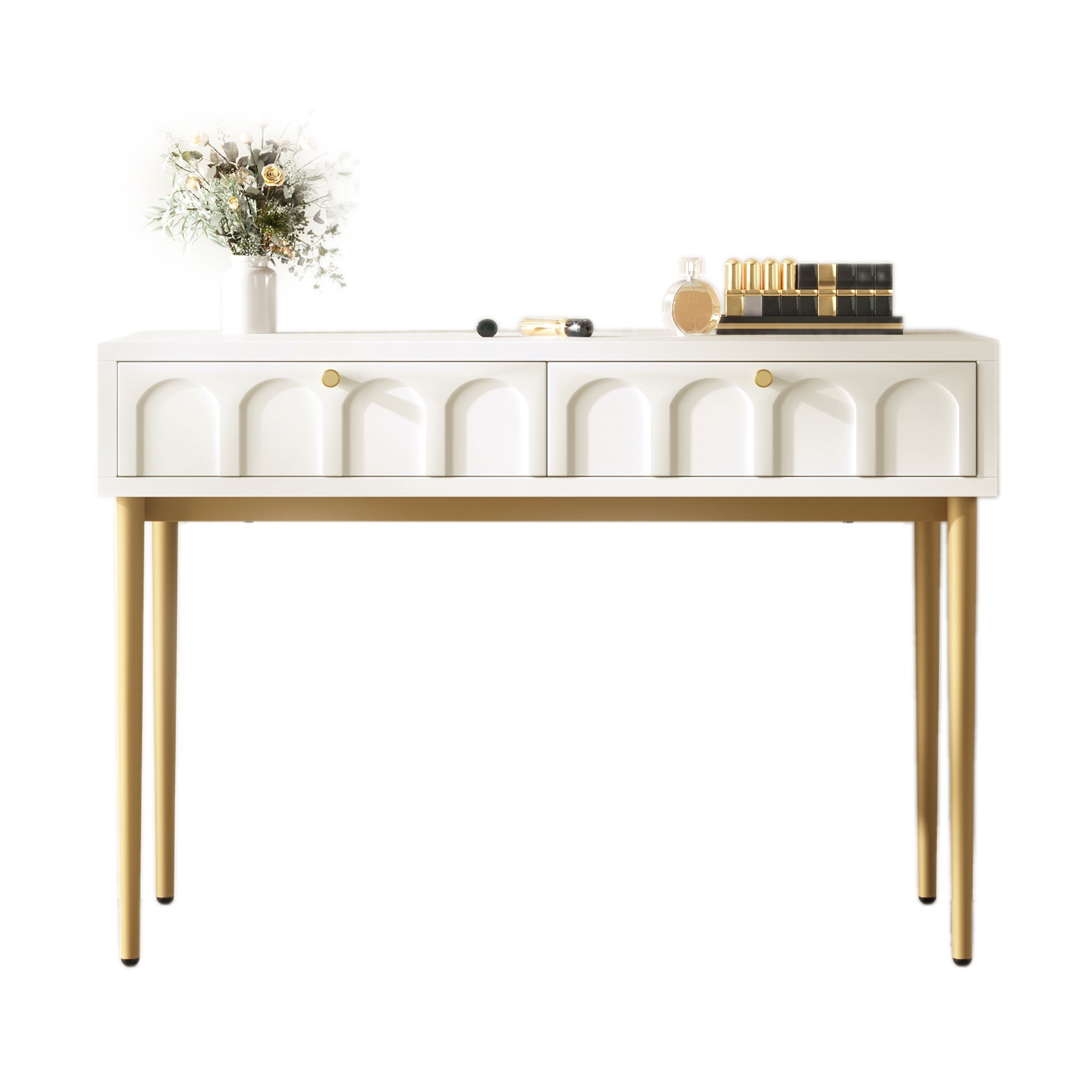 Logidon kaptafel crèmewit met 2 lades hoogte 76,5 cm B100cm