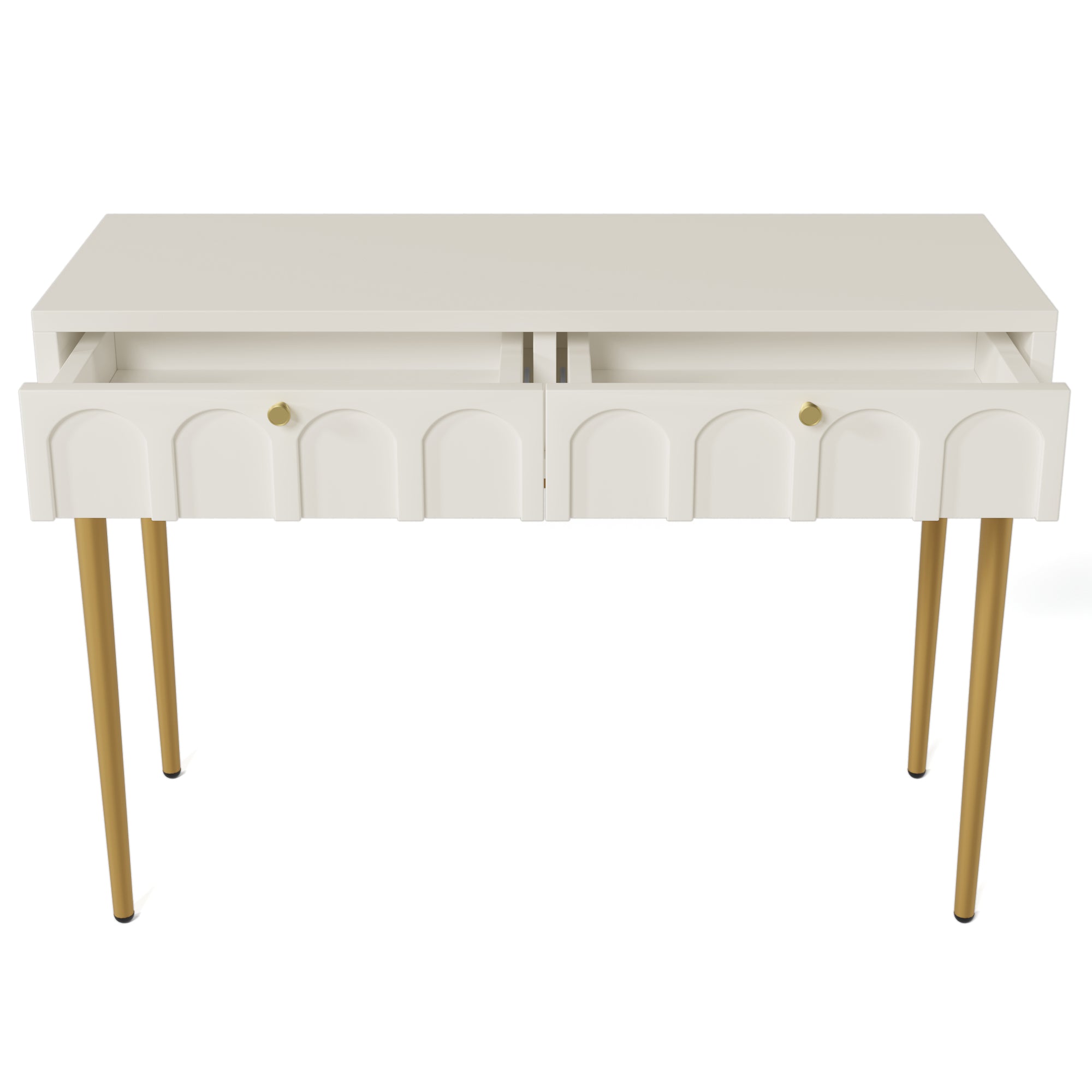 Logidon kaptafel crèmewit met 2 lades hoogte 76,5 cm B100cm
