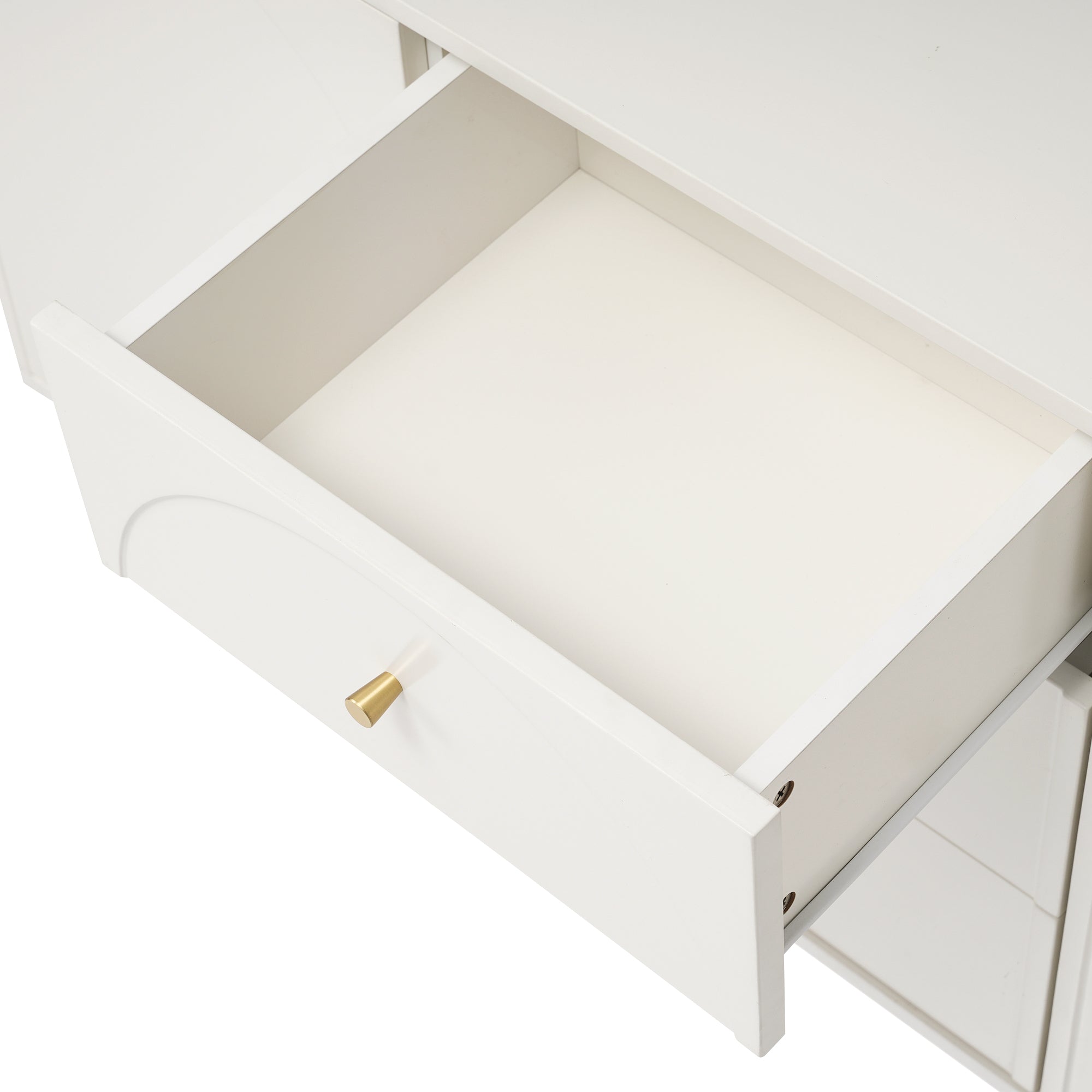 Logidon crèmewitte ladekast H84 B140 T40 met 2 deuren 3 laden