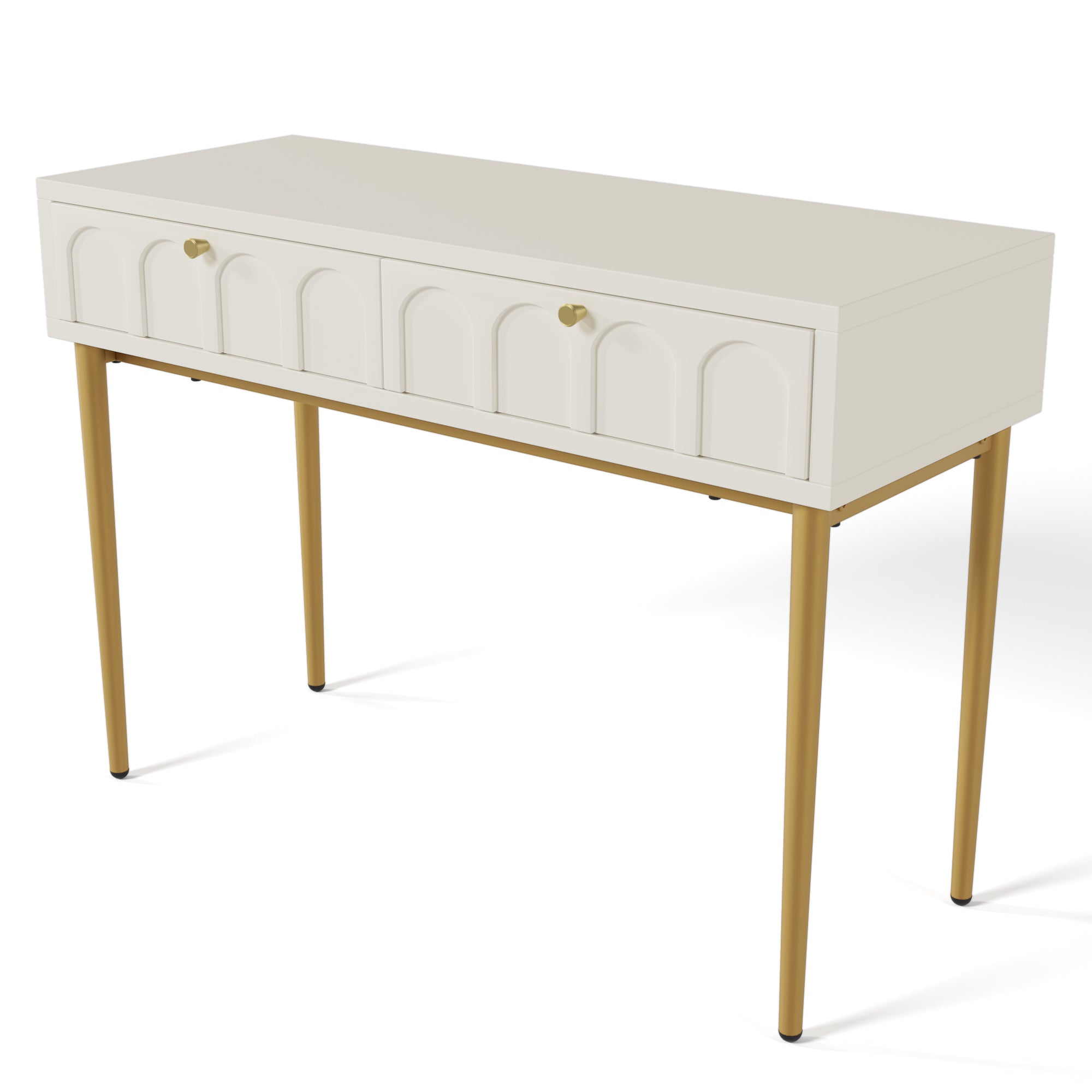 Logidon kaptafel crèmewit met 2 lades hoogte 76,5 cm B100cm