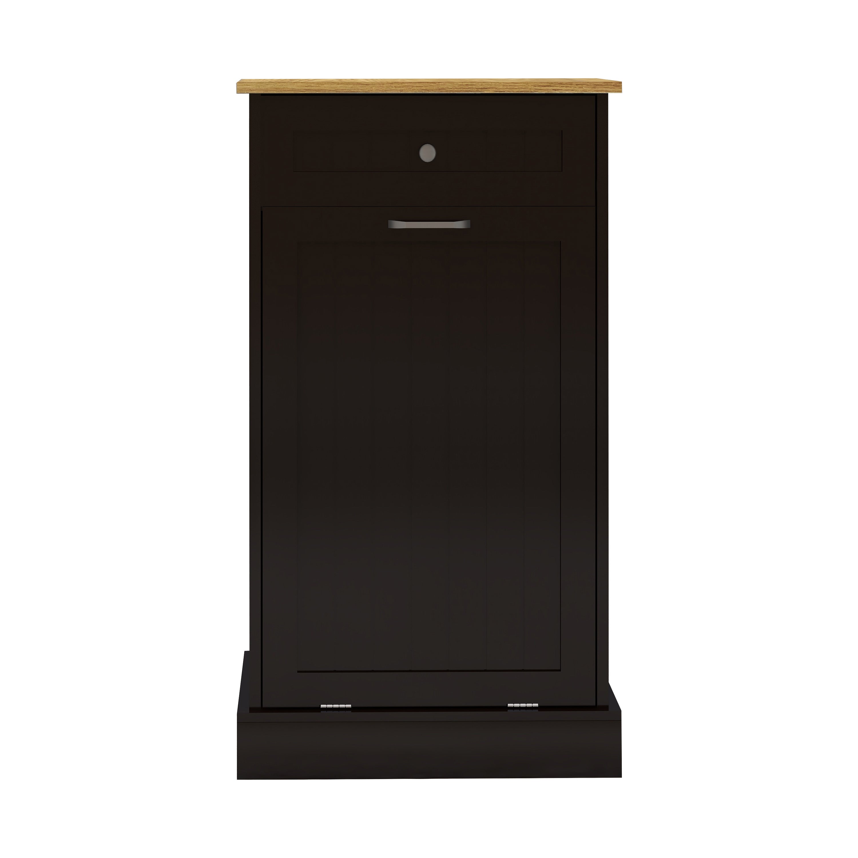 Logidon kitchen waste cabinet with drawer and tilting drawer black