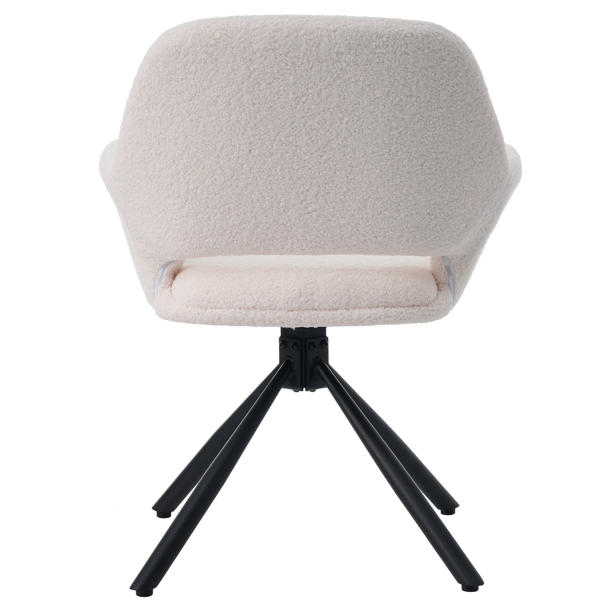 Logidon draaibare eetkamerstoel set van 6 Sherpa wit