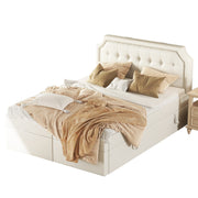 Logidon gestoffeerd bed 140x200 cm wit met aan beide zijden opening voor opbergruimte