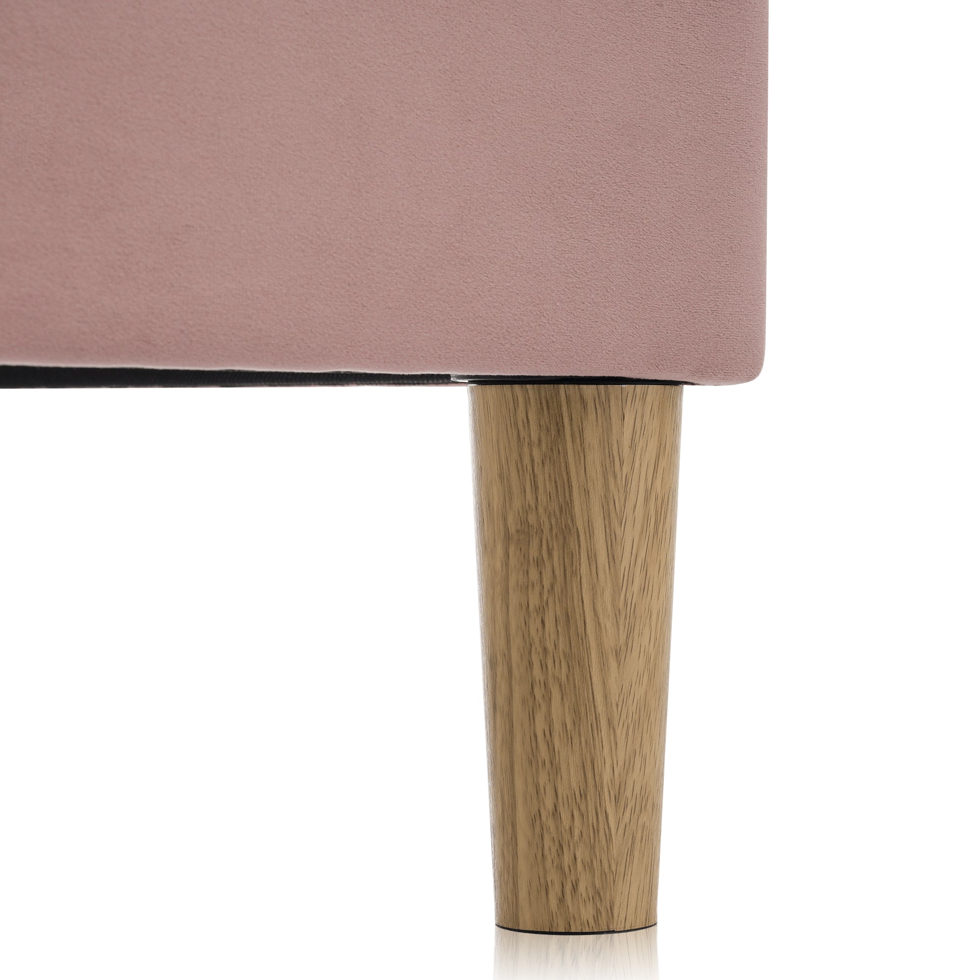 Logidon gestoffeerd bed roze 90x200 cm met USB Type C oplaadfunctie
