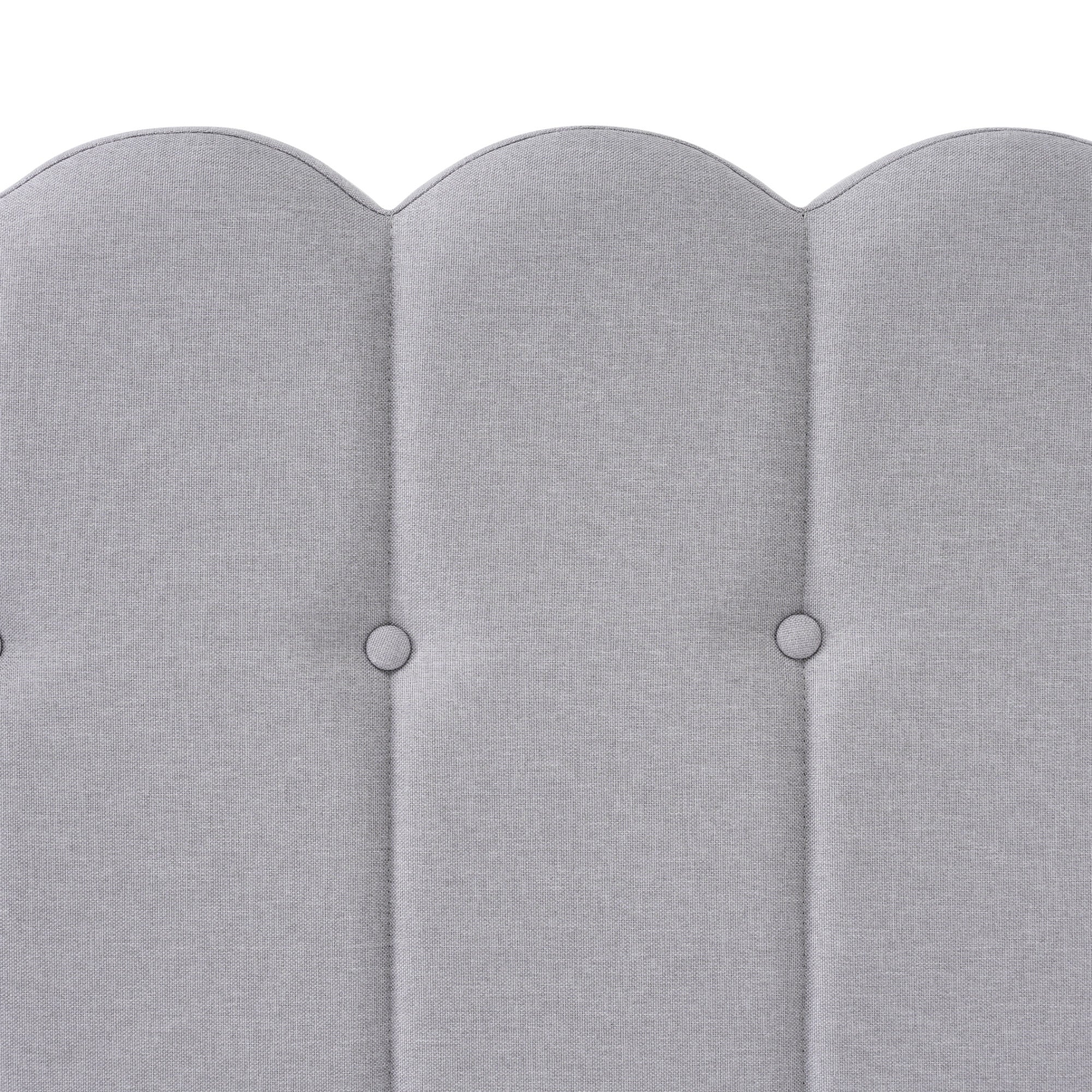 Logidon Upholstered Bed Double Bed with USB Type C Charging Function Gray 140x200