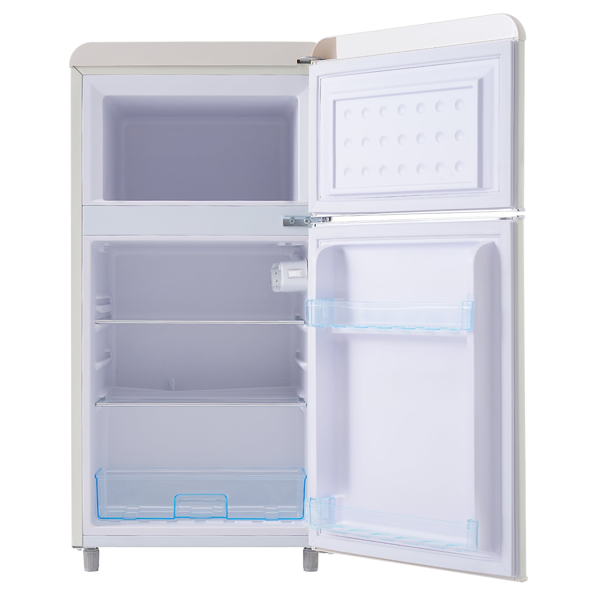 Logidon retro koelkast wit dubbele deur 72 L, 21 L vriesvak
