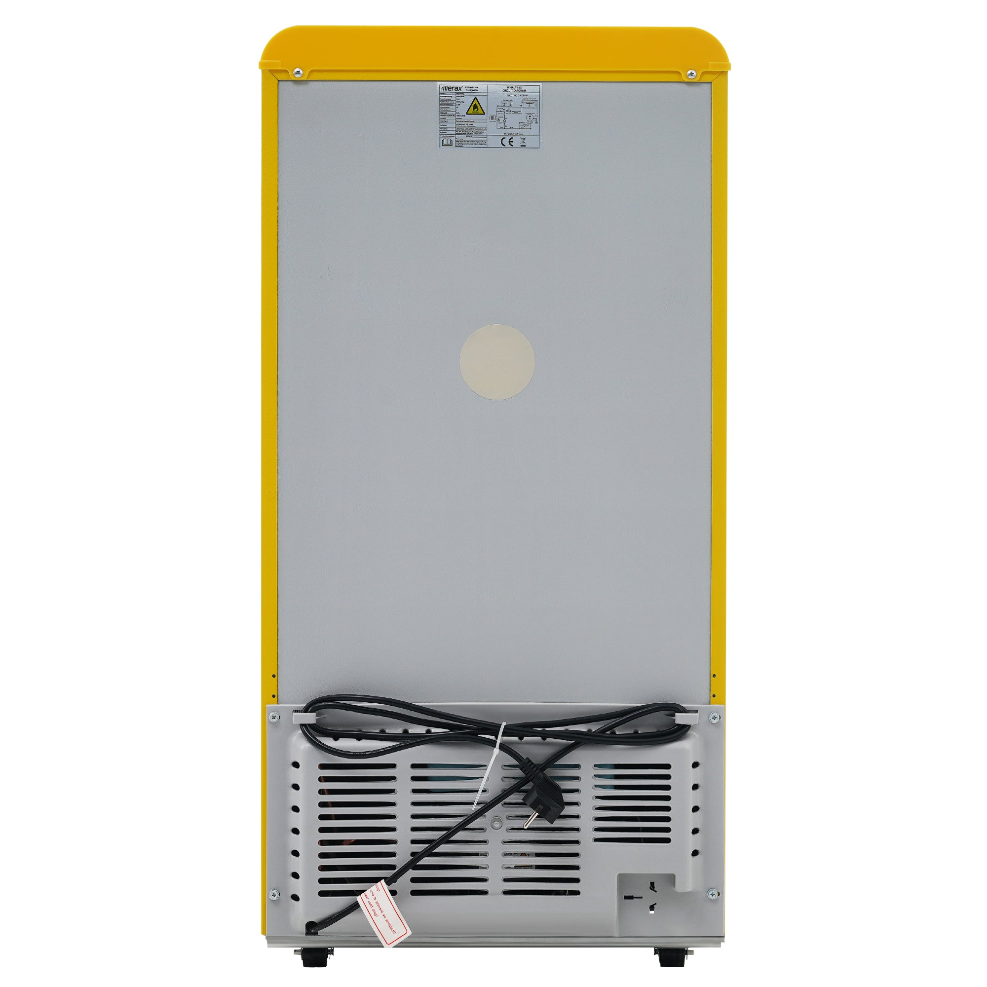 Logidon Retro Koelkast Geel 72 L dubbele deur, LED-licht, 120 kWh/jaar