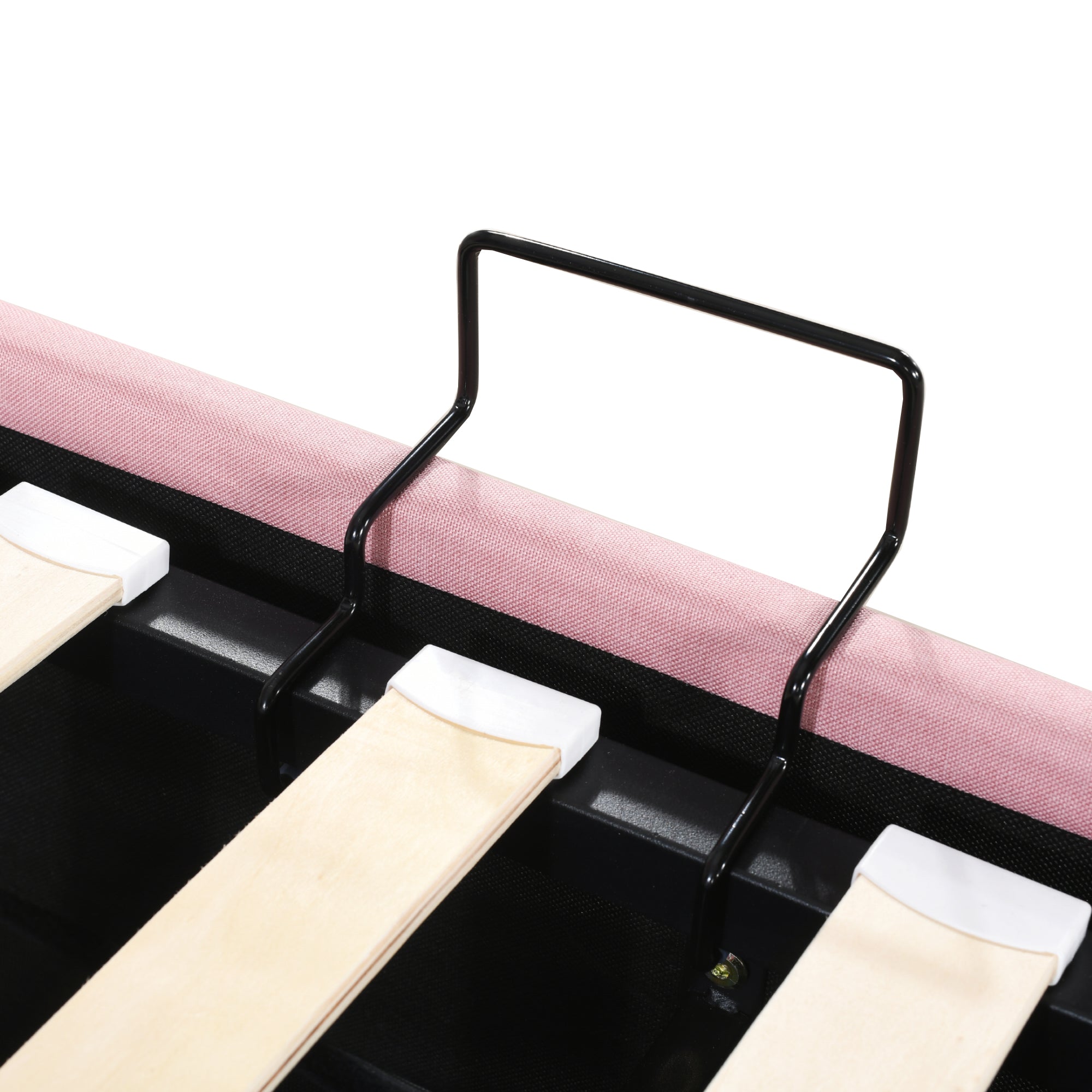 Logidon Upholstered Bed 180x200 cm With Hydraulic Storage Space Pink
