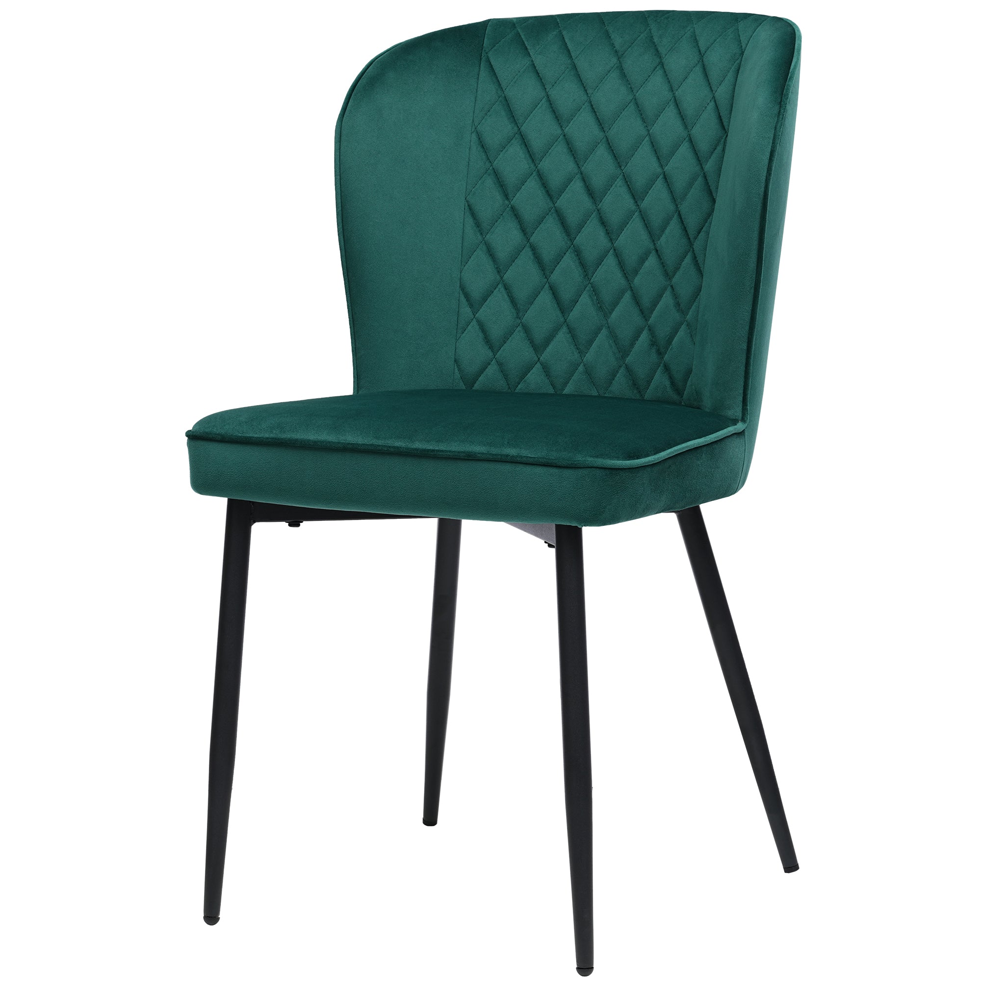 Logidon eettafelset 5 stuks donkergroene fluwelen stoelen tafel 140x80 cm