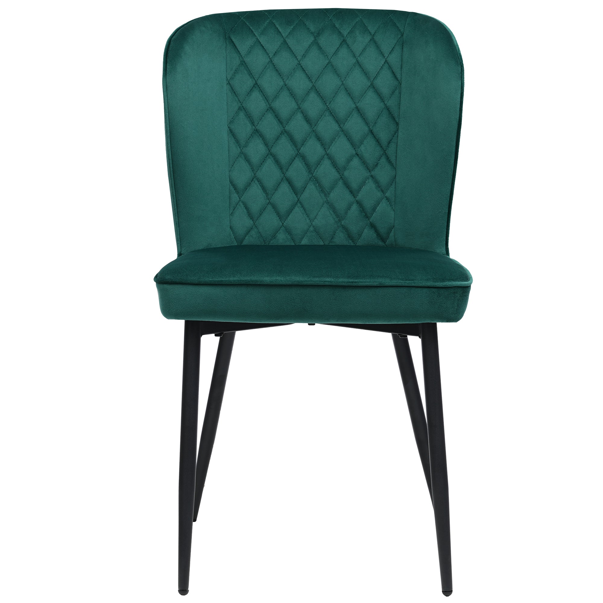 Logidon eettafelset 117x68x75 cm met 4 donkergroene fluwelen stoelen