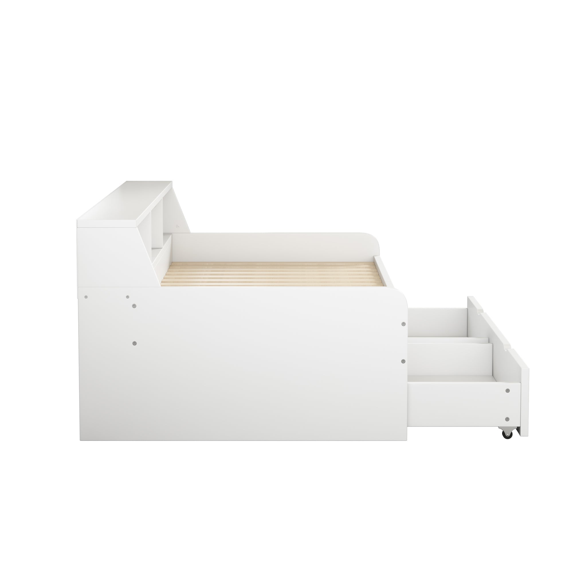 Logidon daybed 90x200 cm met opbergruimte en twee lades wit
