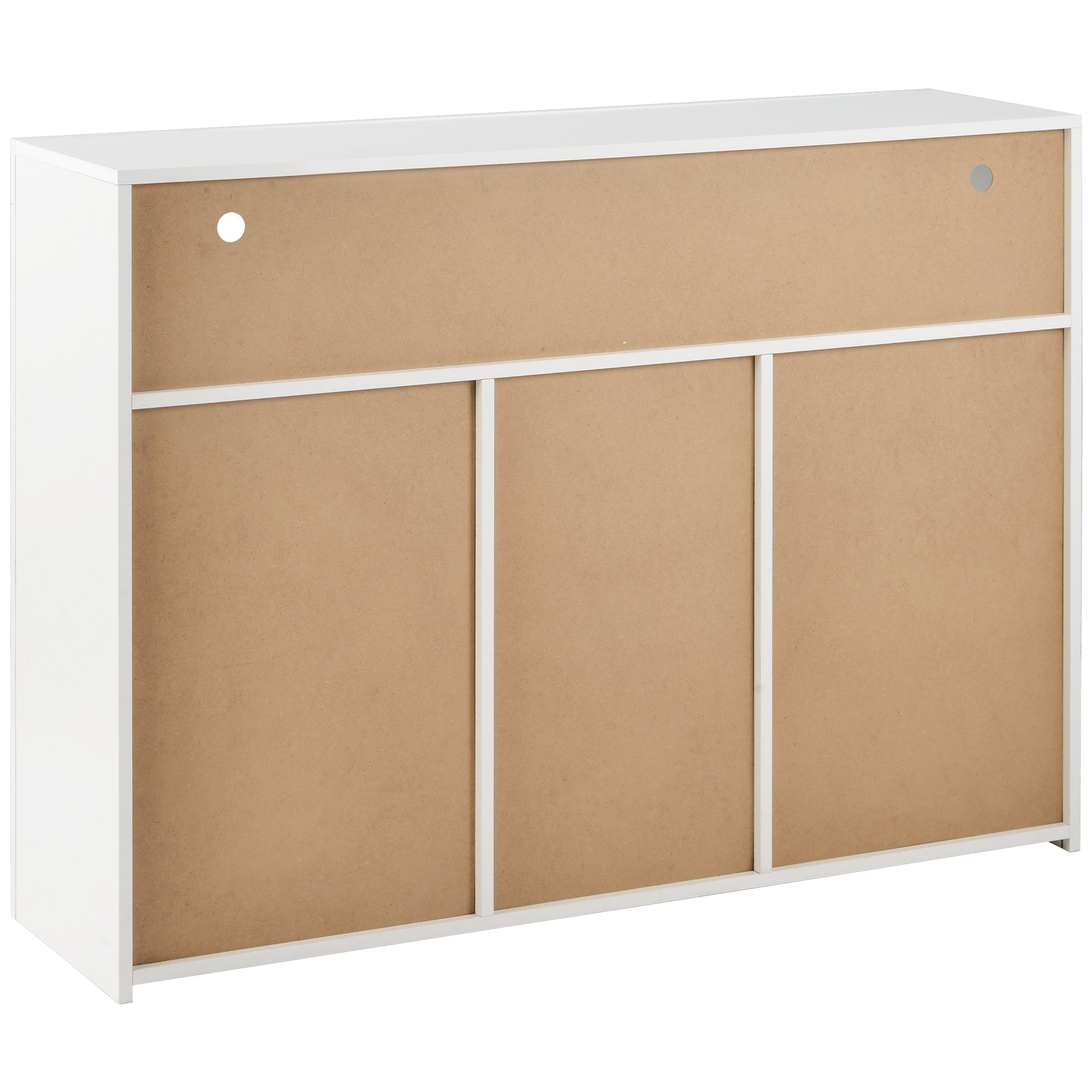 Logidon Hoogglans dressoir wit LED verlichting 130x35x95 cm