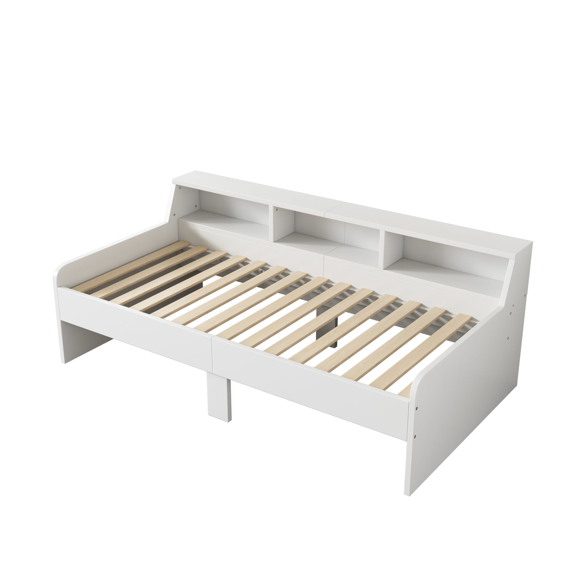 Logidon daybed 90x200 cm met opbergruimte en twee lades wit