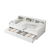 Logidon daybed 90x200 cm met opbergruimte en twee lades wit