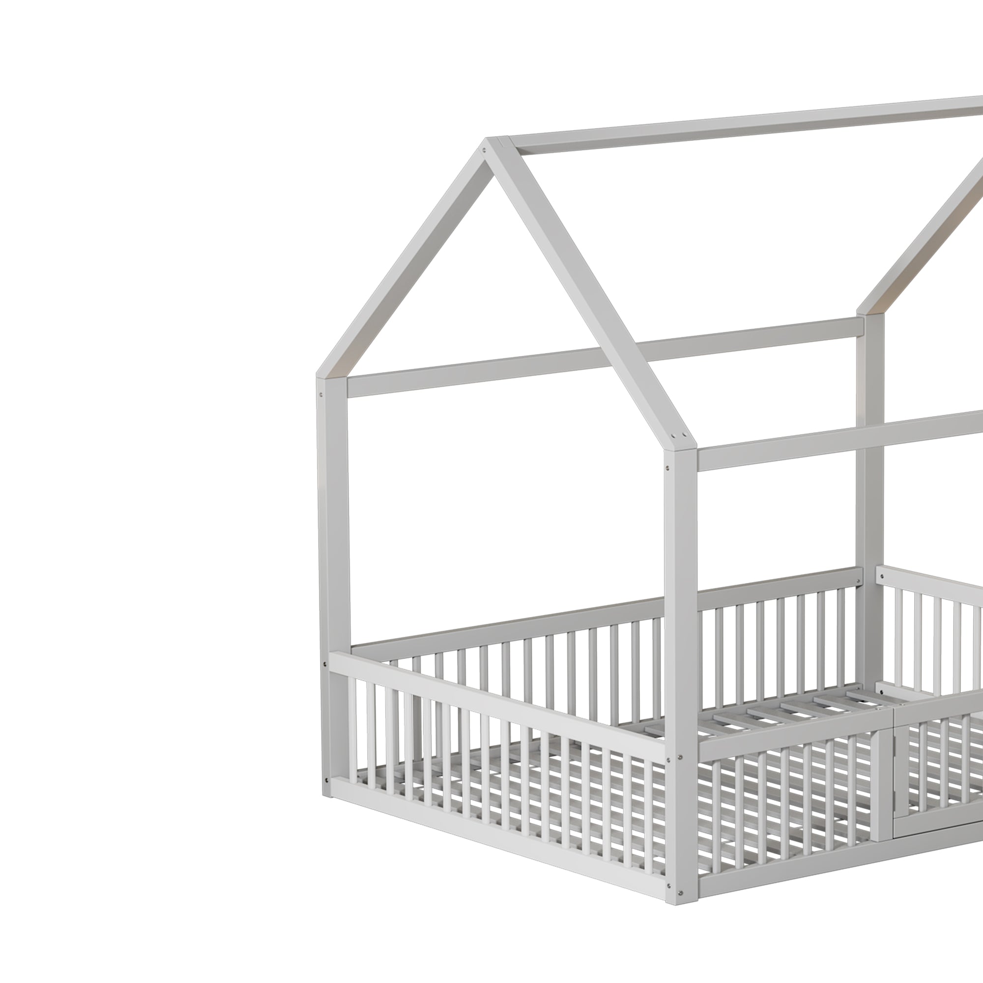Logidon huisbed 140x200 cm witte massief houten deur
