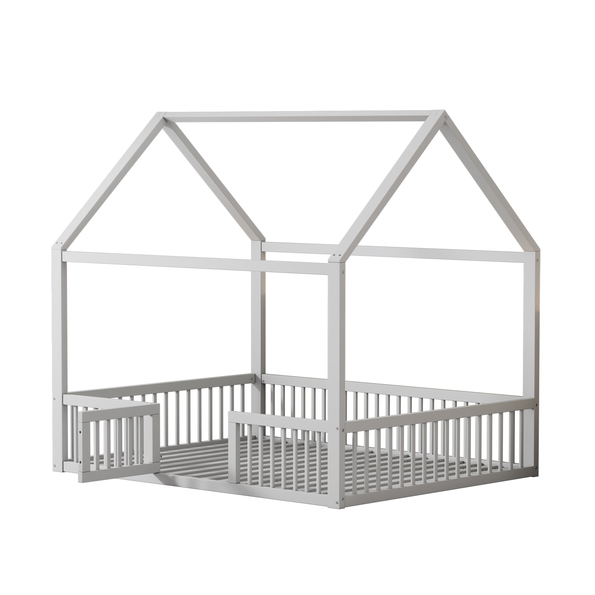 Logidon huisbed 140x200 cm witte massief houten deur
