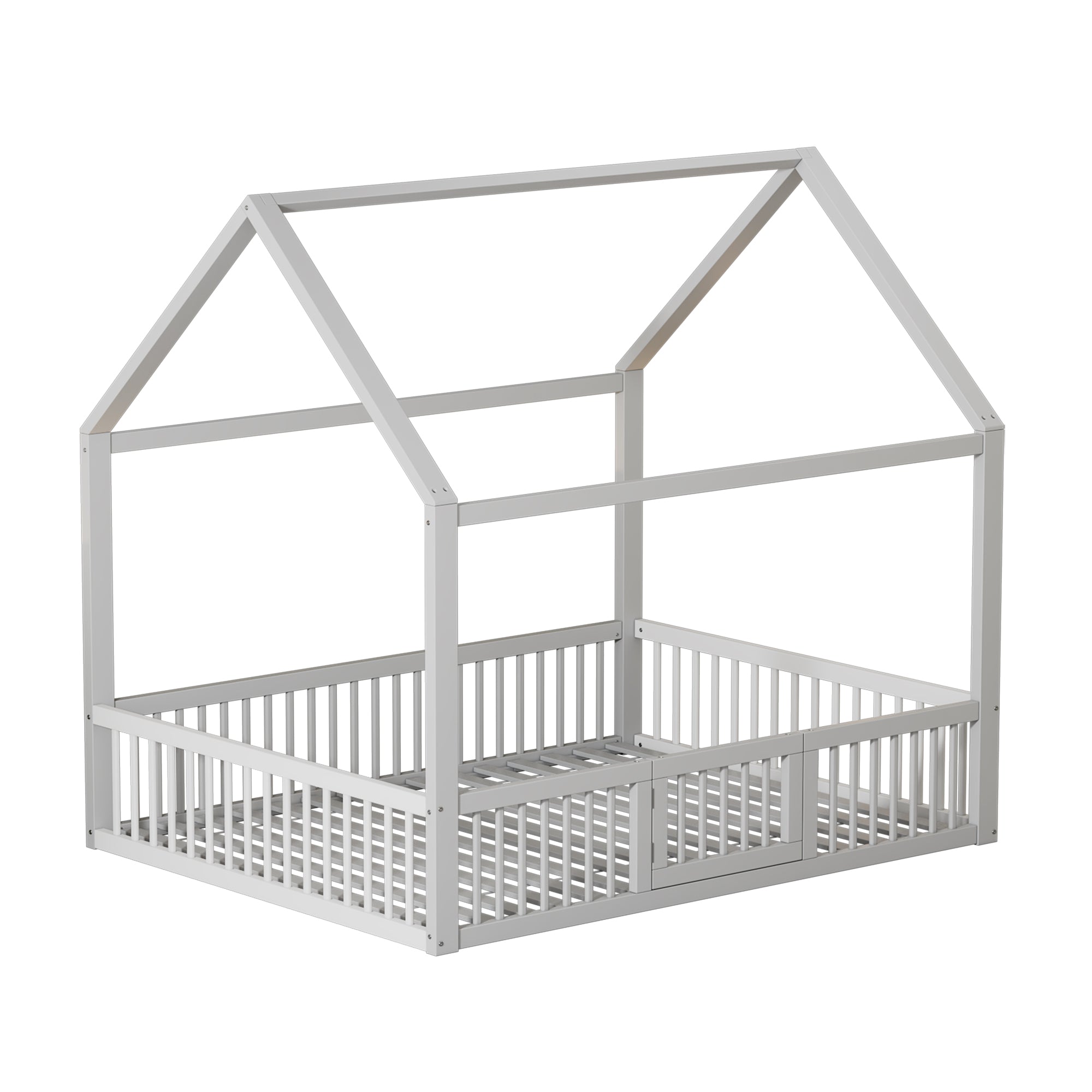 Logidon huisbed 140x200 cm witte massief houten deur