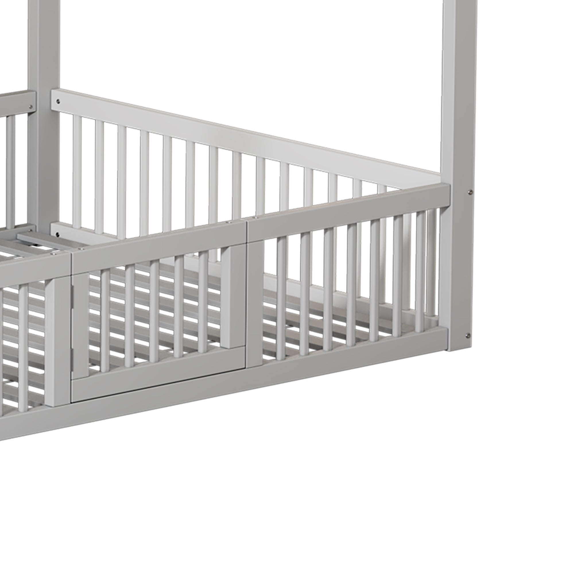 Logidon huisbed 140x200 cm witte massief houten deur