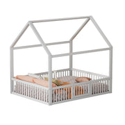 Logidon huisbed 140x200 cm witte massief houten deur