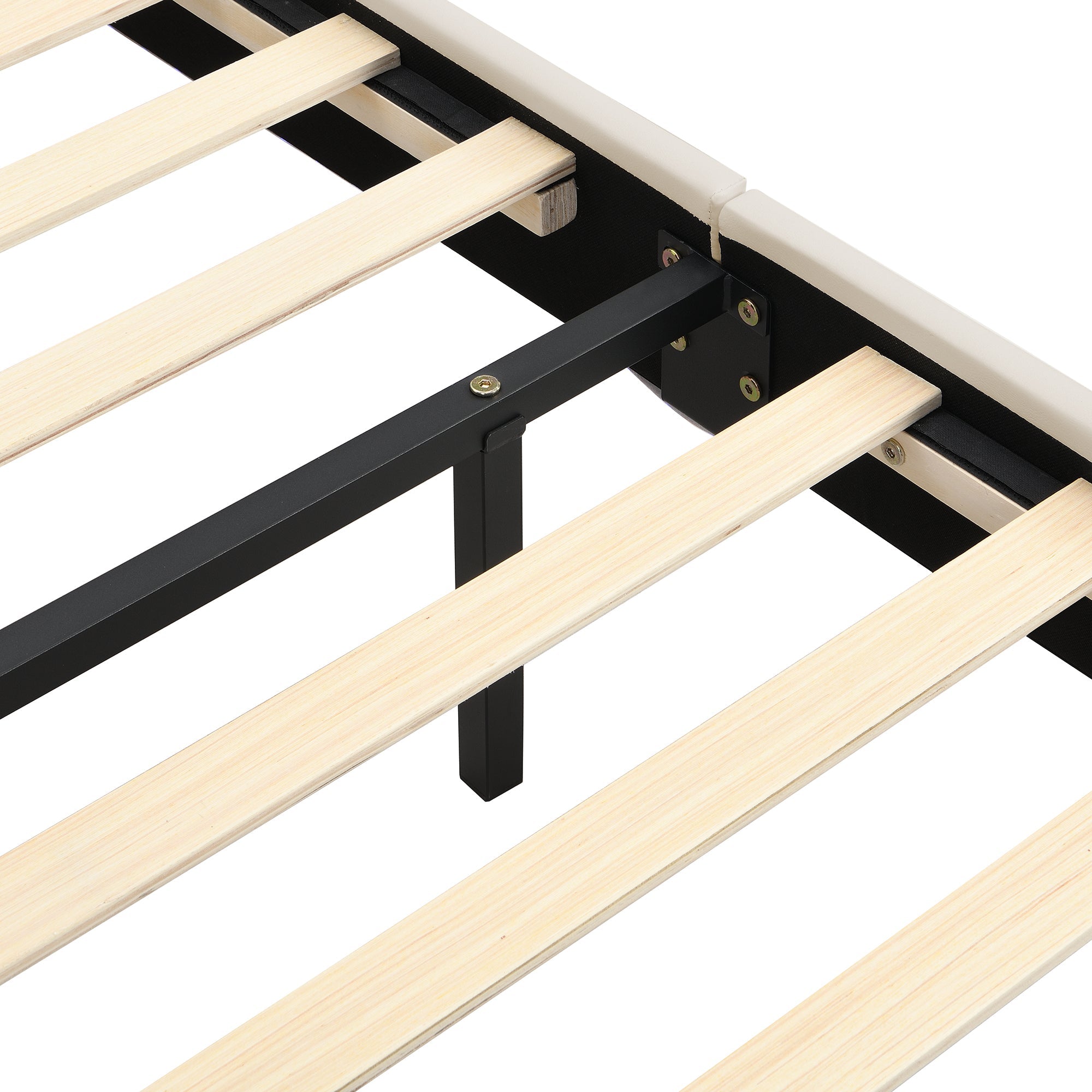 Logidon gestoffeerd bed 140 x 200 cm met LED hoofdbord design beige