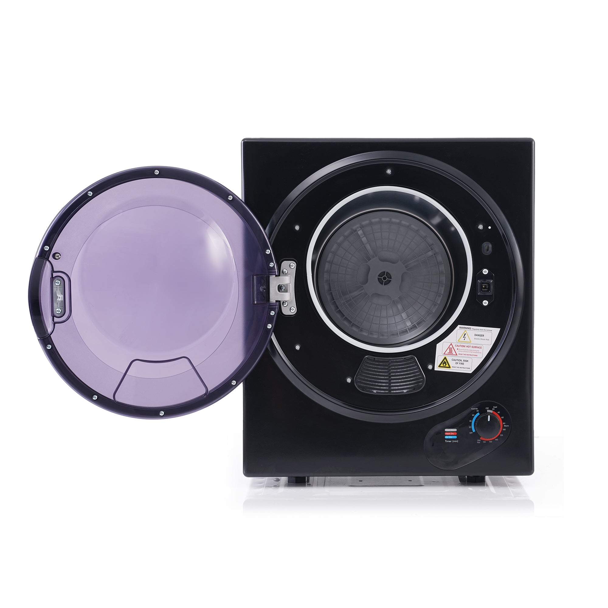 Logidon Mini Droger 2,5 kg Zwart Wandmontage met 200 Min Timer