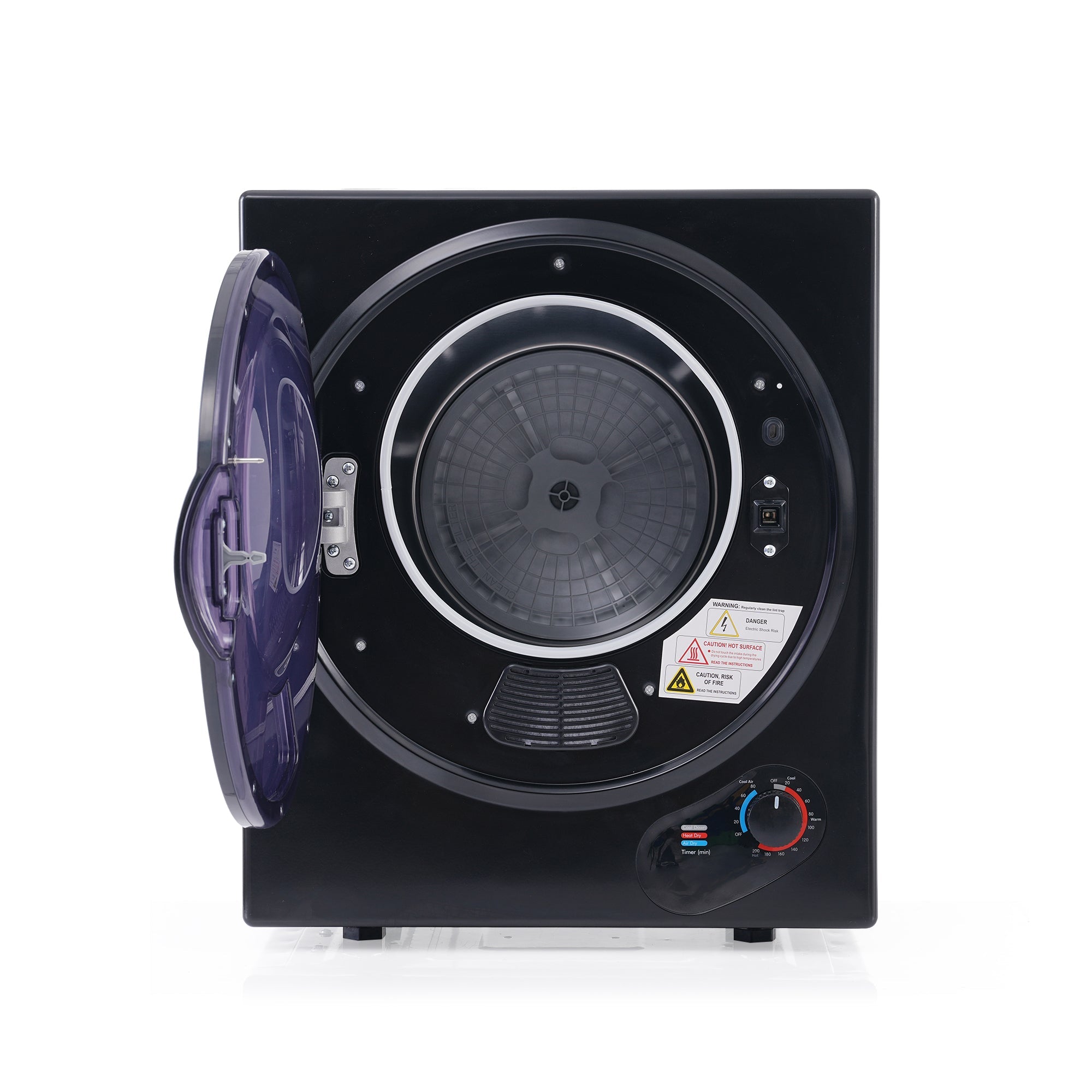 Logidon Mini Droger 2,5 kg Zwart Wandmontage met 200 Min Timer