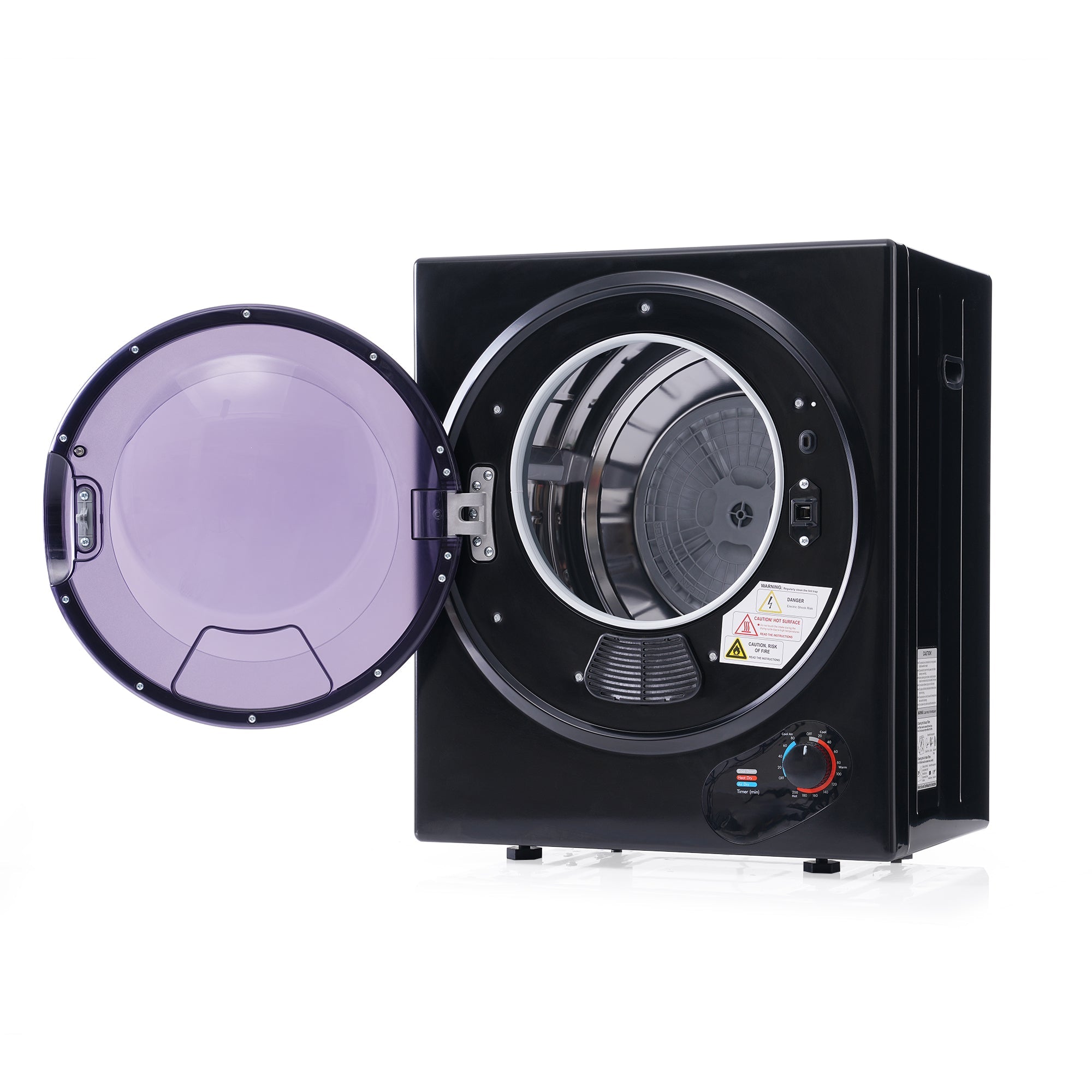 Logidon Mini Droger 2,5 kg Zwart Wandmontage met 200 Min Timer