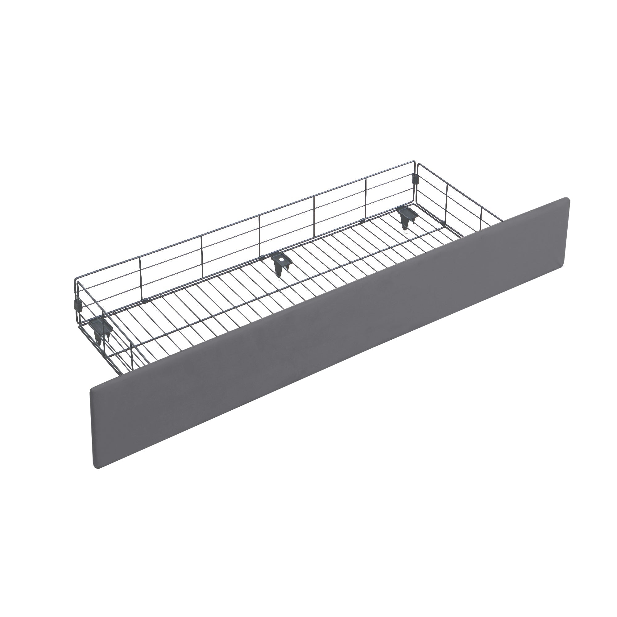 Logidon gestoffeerd bed 160x200 cm met lichtstrip en USB rugleuning grijs