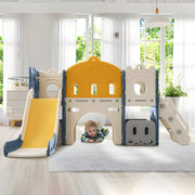 Logidon Castle Slide 6-in-1 Klimspeelgoed Blauw HDPE