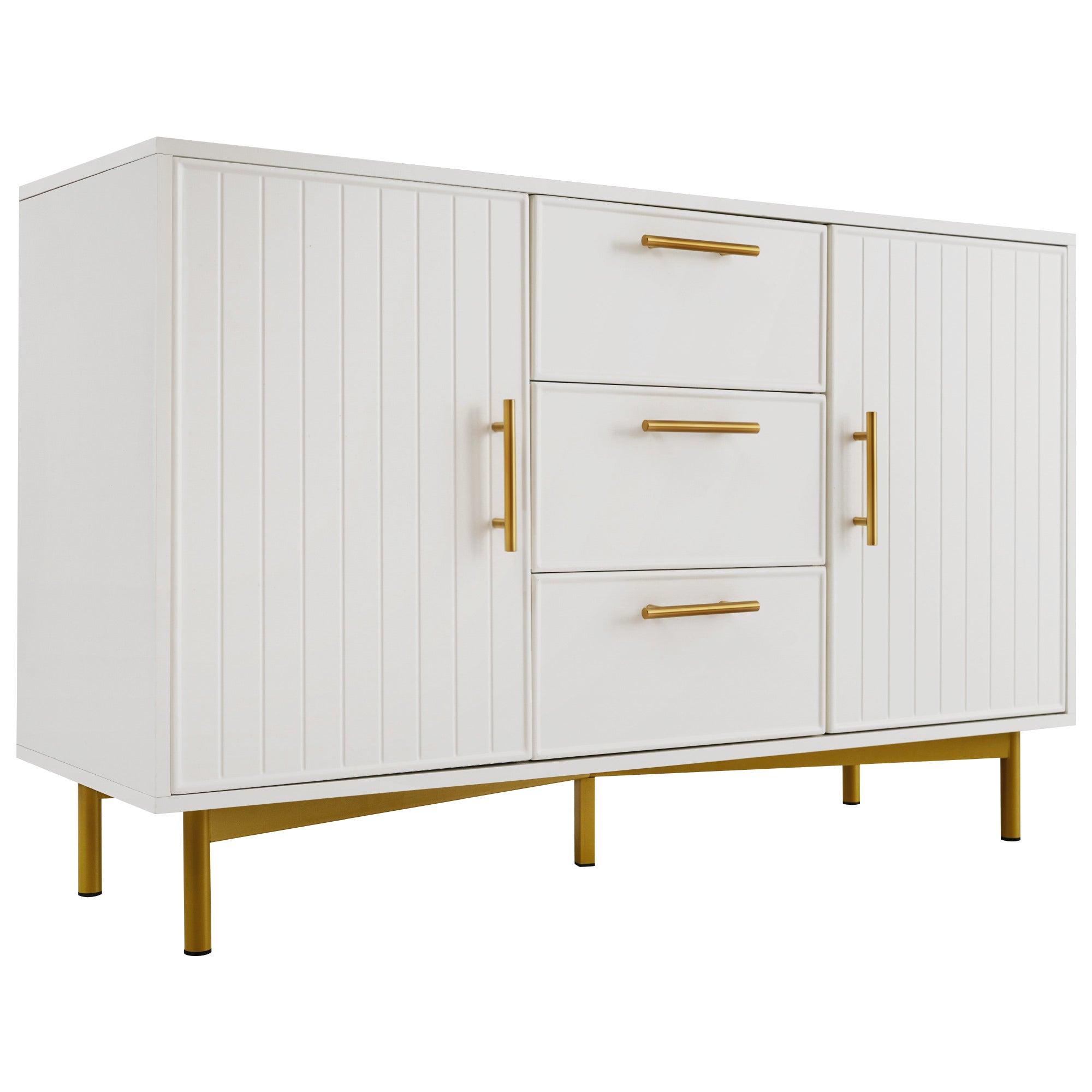 Logidon ladekast wit met 2 deuren verstelbare plank H75xB120xD40 cm