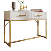 Logidon Kaptafel Met 2 Laden Wit H75 B100 D45