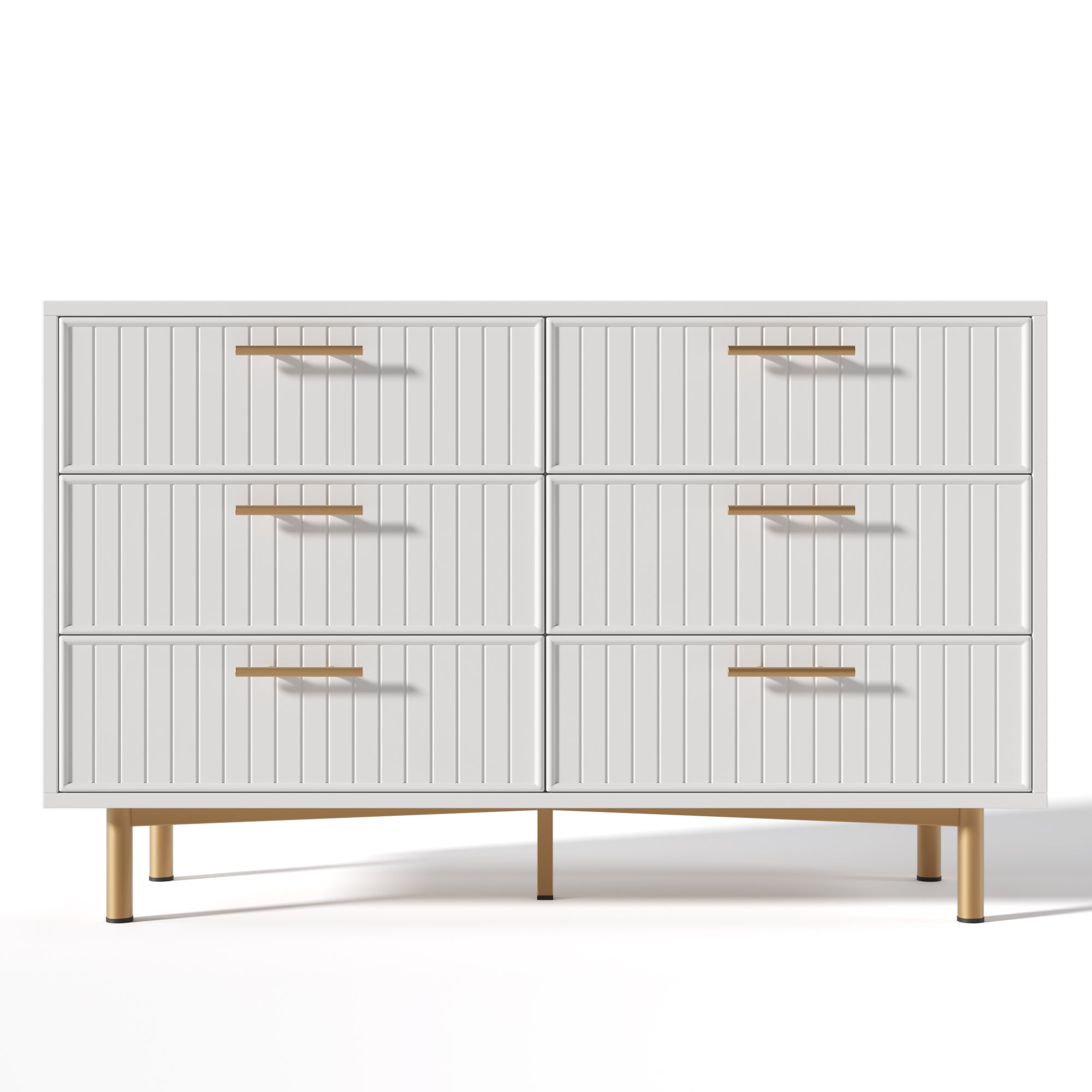 Logidon laadbak met 6 laden wit 120x40x75 cm elegante ladekast