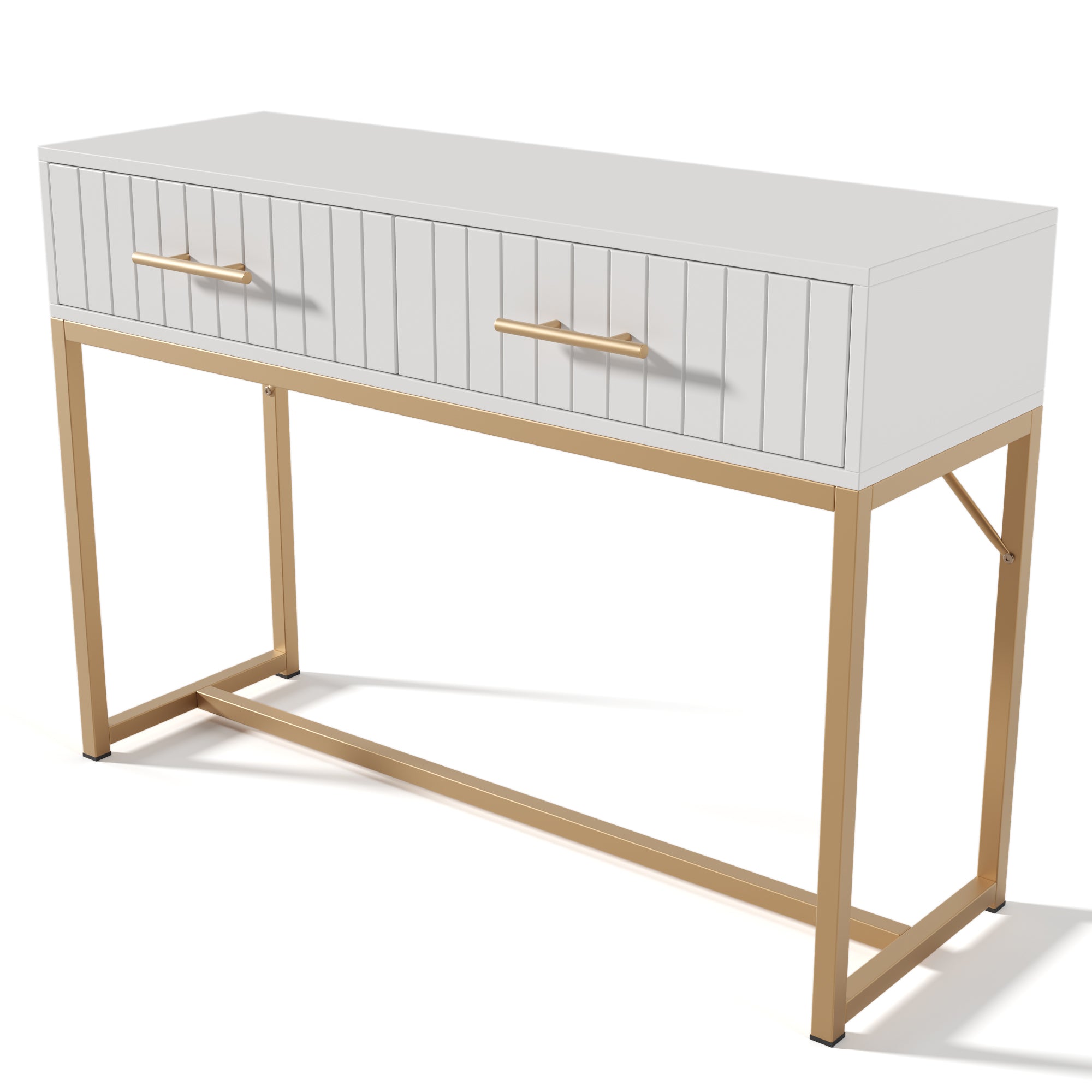 Logidon Kaptafel Met 2 Laden Wit H75 B100 D45