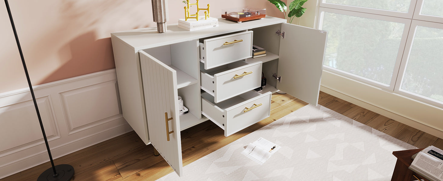 Logidon ladekast wit met 2 deuren verstelbare plank H75xB120xD40 cm