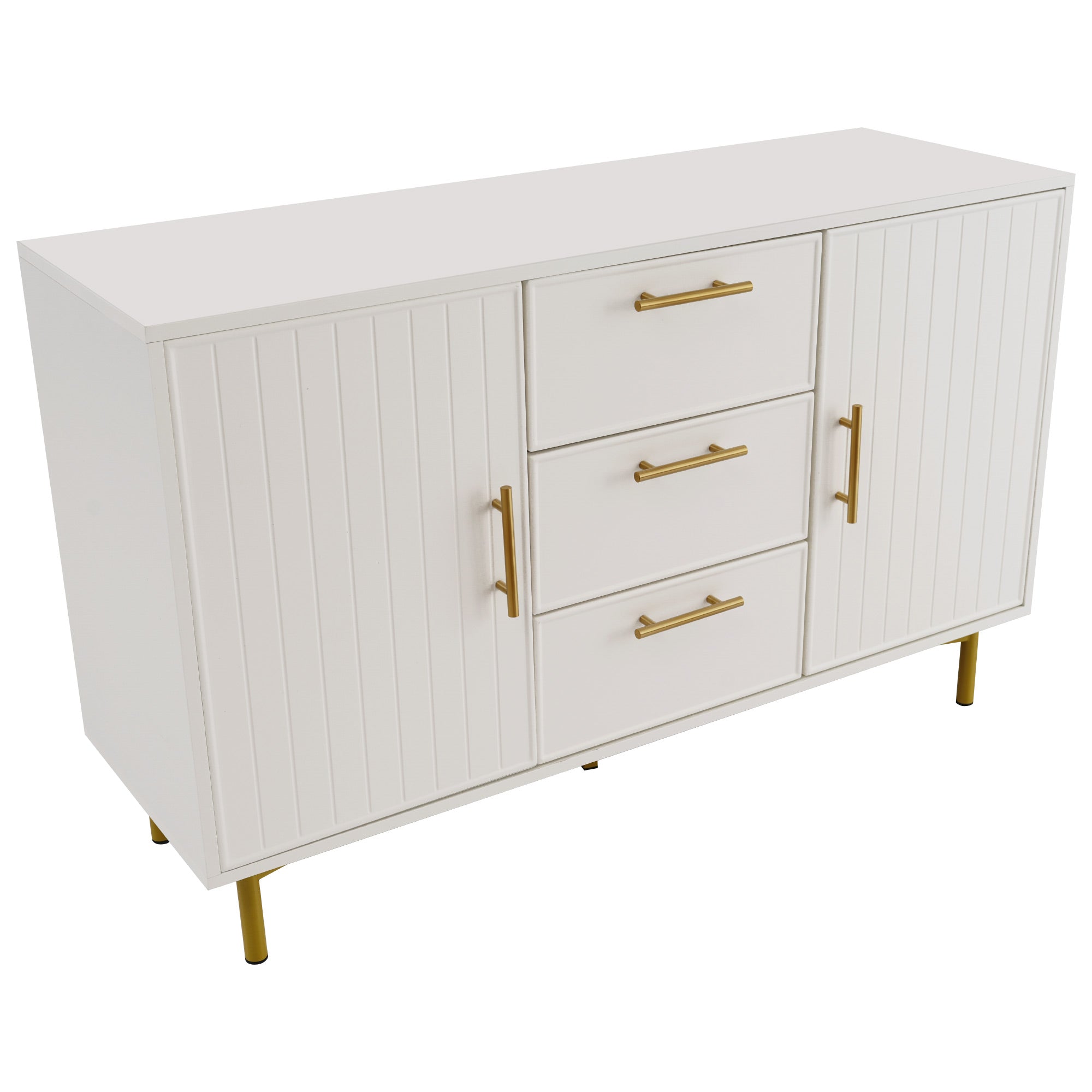 Logidon ladekast wit met 2 deuren verstelbare plank H75xB120xD40 cm