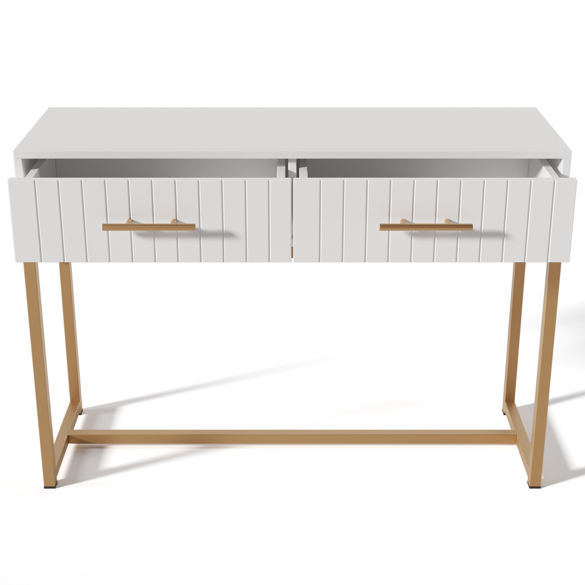 Logidon Kaptafel Met 2 Laden Wit H75 B100 D45